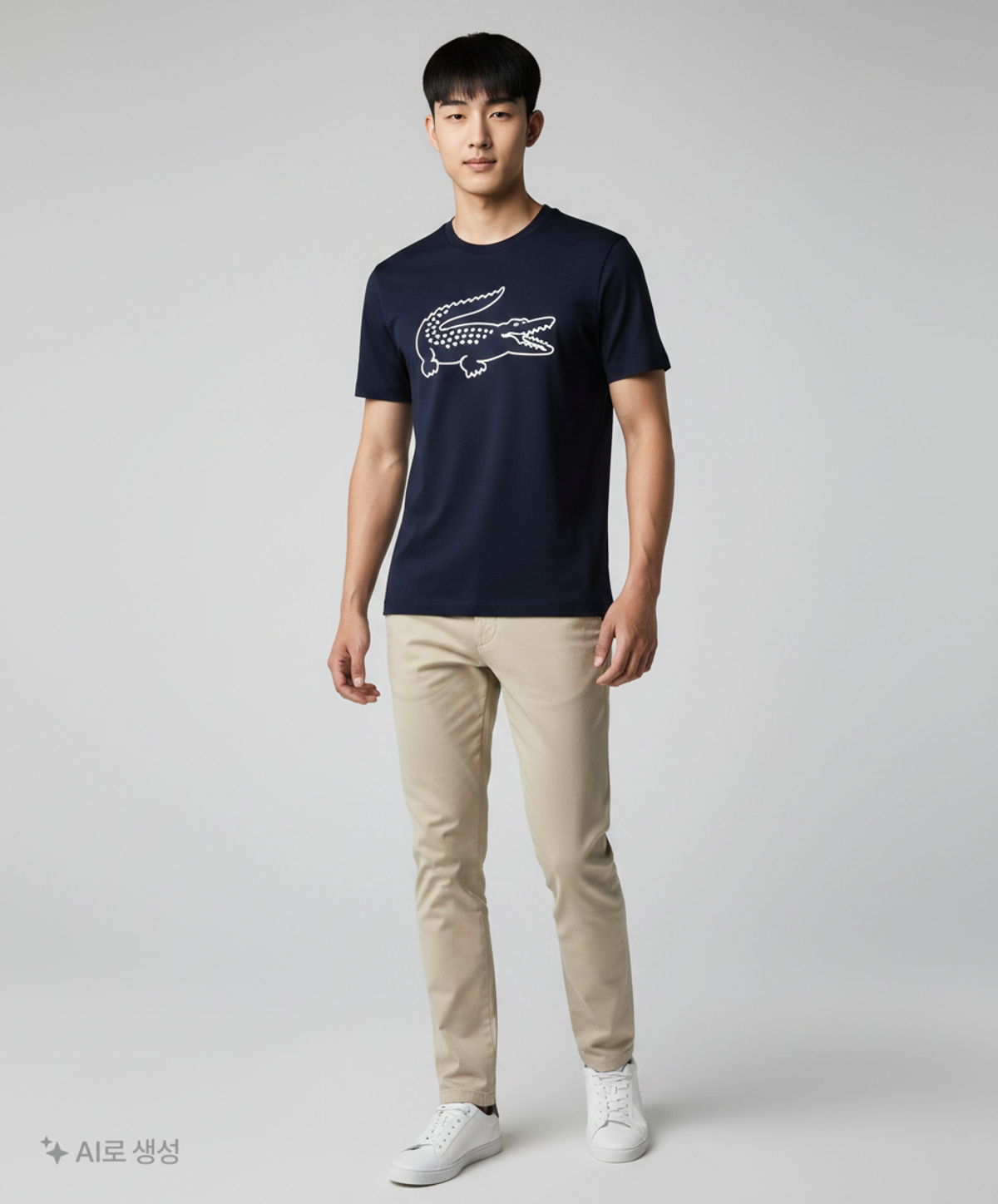 라코스테(LACOSTE) 남성 크록 반팔 티셔츠 LCST TH701E-20B166 L