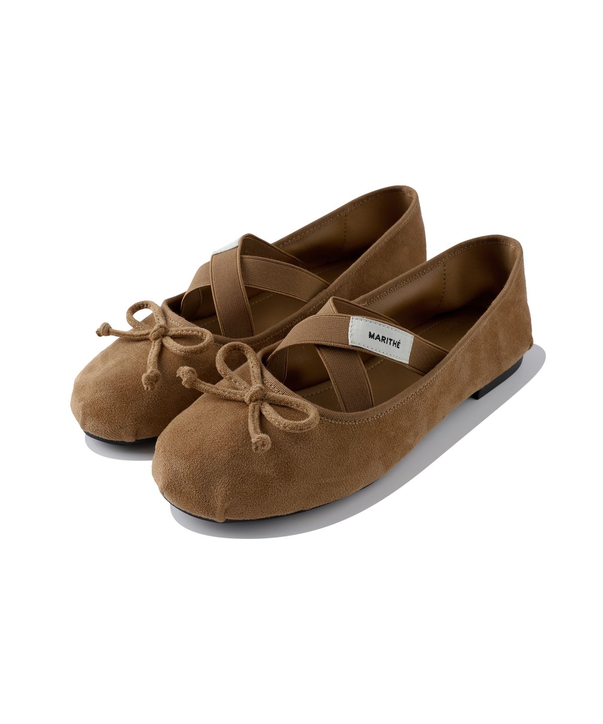 마리떼 프랑소와 저버(MARITHÉ + FRANҪOIS GIRBAUD) W CROSS BAND SUEDE FLAT camel