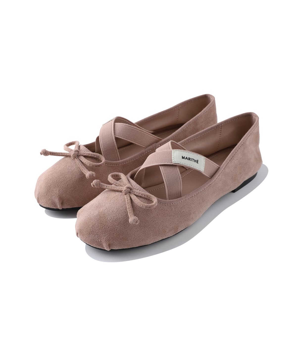 마리떼 프랑소와 저버(MARITHÉ + FRANҪOIS GIRBAUD) W CROSS BAND SUEDE FLAT gray pink