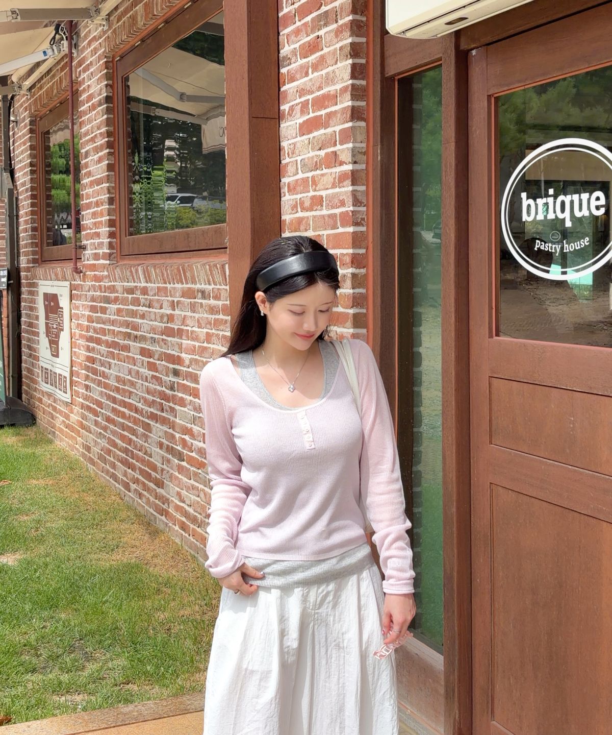 미쏘(MIXXO) 레이어드 U넥 골지 니트_MIWKAG939T