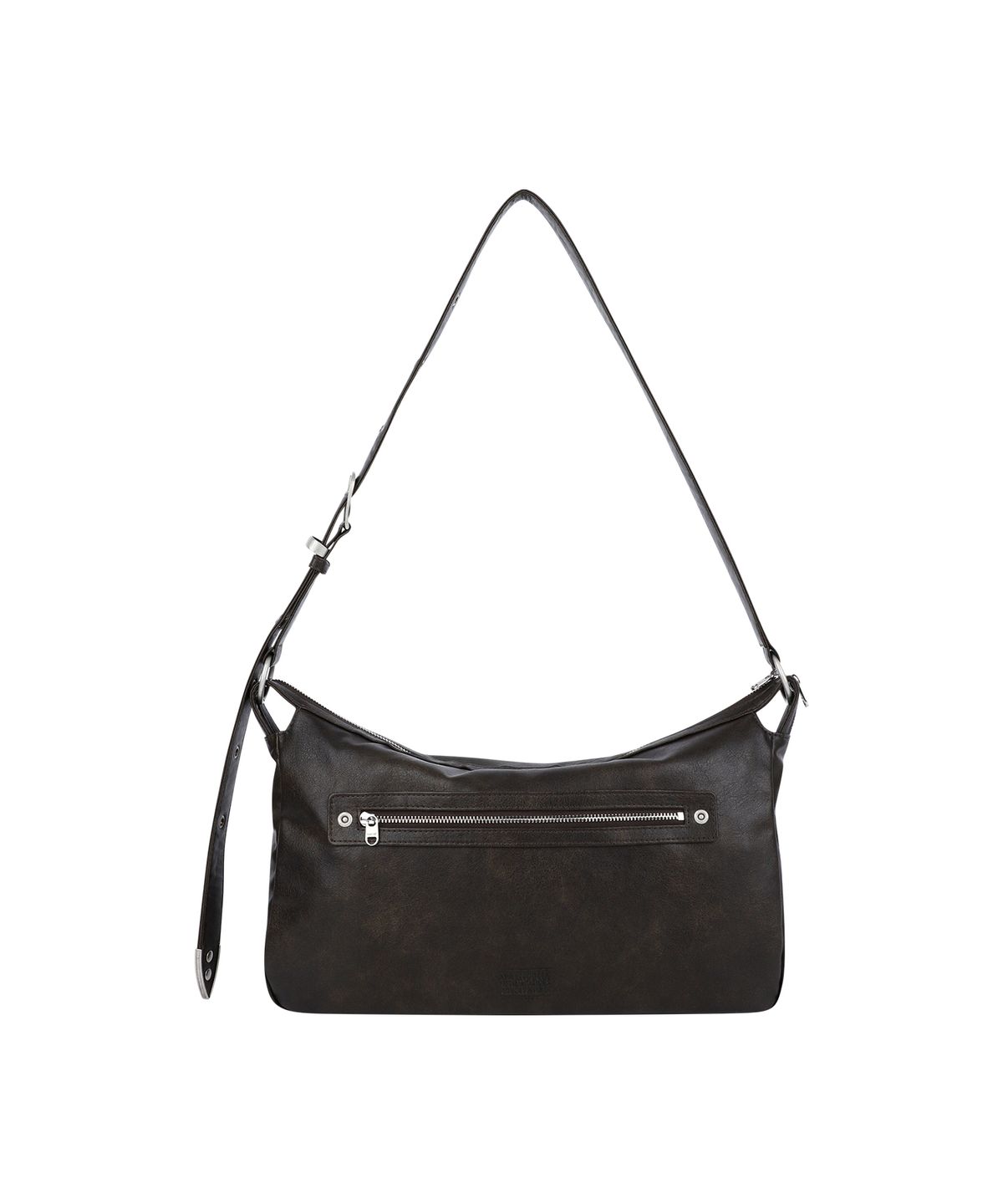 마리떼 프랑소와 저버(MARITHÉ + FRANҪOIS GIRBAUD) CLASSIC LOGO ZIP BUCKLE SHOULDER BAG brown