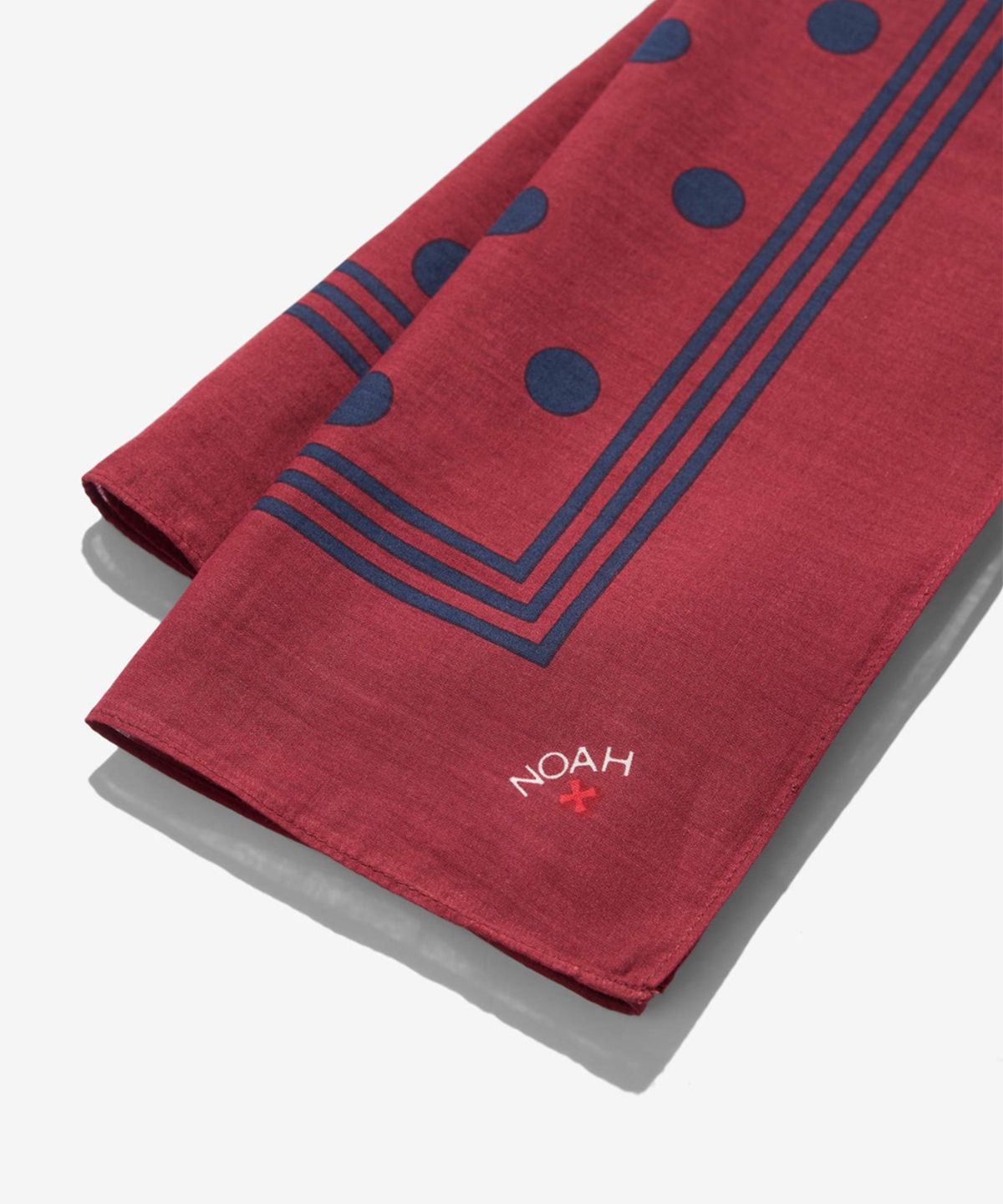 노아(NOAH) (U) 폴카 도트 반다나 버건디 POLKA DOT BANDANA BURGUNDY / NAVY