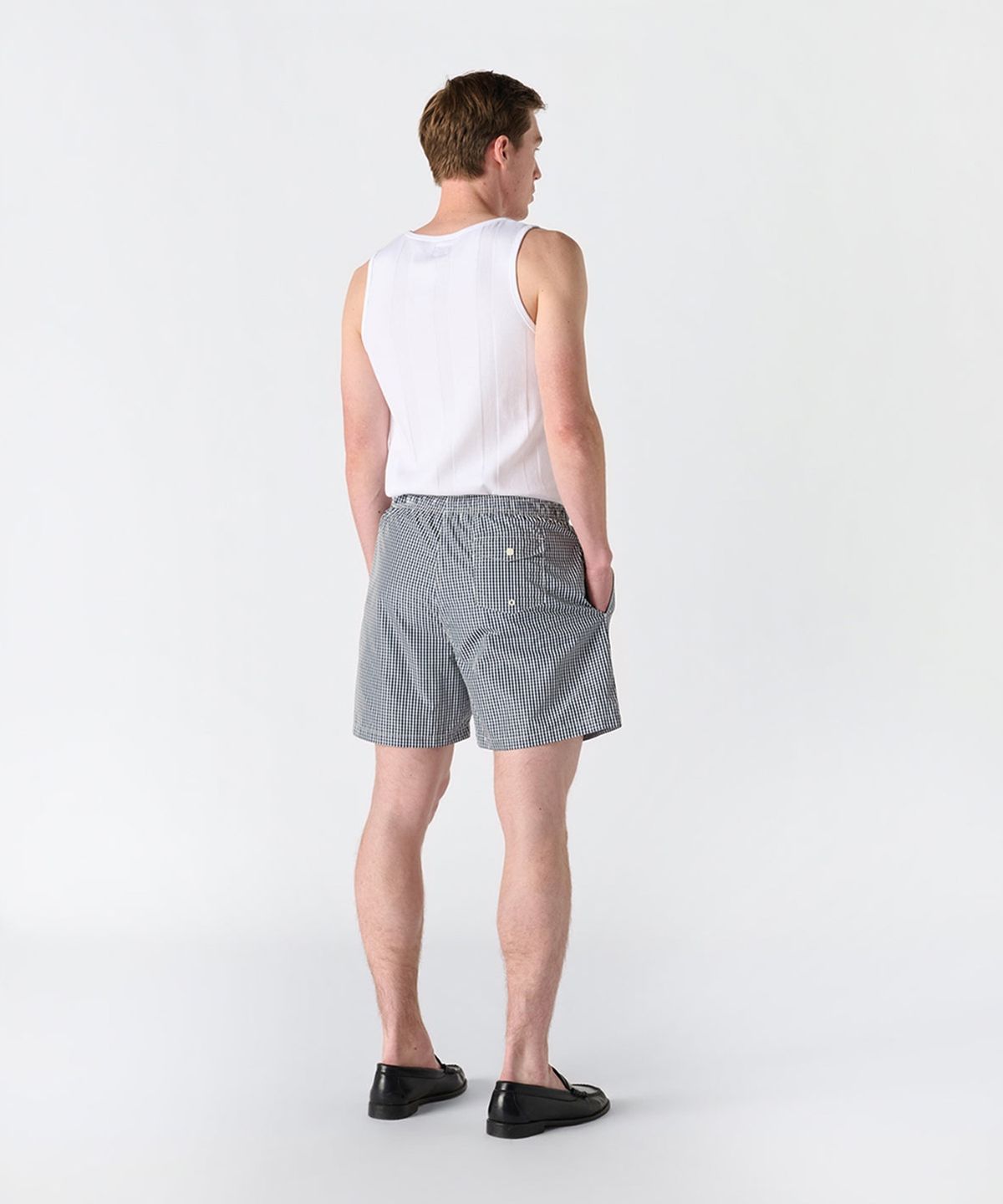 노아(NOAH) (U) 깅엄 스윔 트렁크 네이비 화이트 SWIM TRUNKS NAVY/WHITE GINGHAM