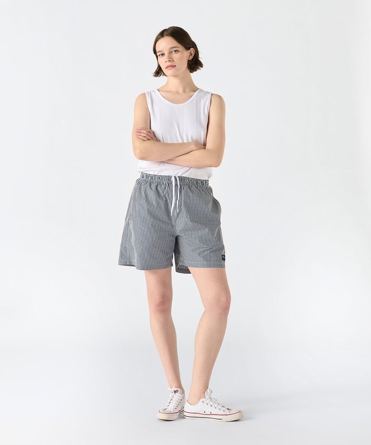 노아(NOAH) (U) 깅엄 스윔 트렁크 네이비 화이트 SWIM TRUNKS NAVY/WHITE GINGHAM