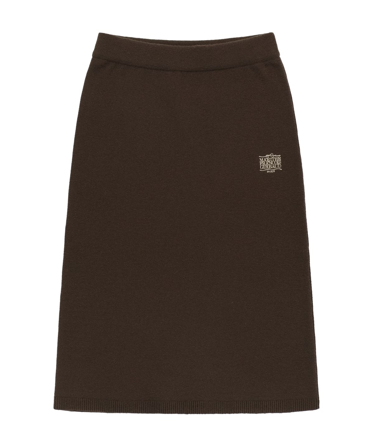 마리떼 프랑소와 저버(MARITHÉ + FRANҪOIS GIRBAUD) W RIBBON CLASSIC LOGO KNIT SKIRT brown