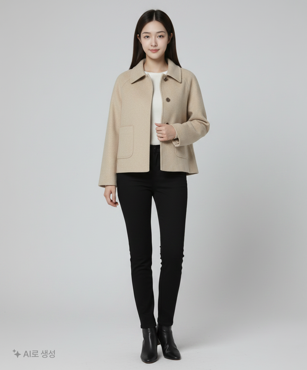 미쏘(MIXXO) 스탠카라 숏 코트 JHDV01G RE_MIWJHDC1QG S