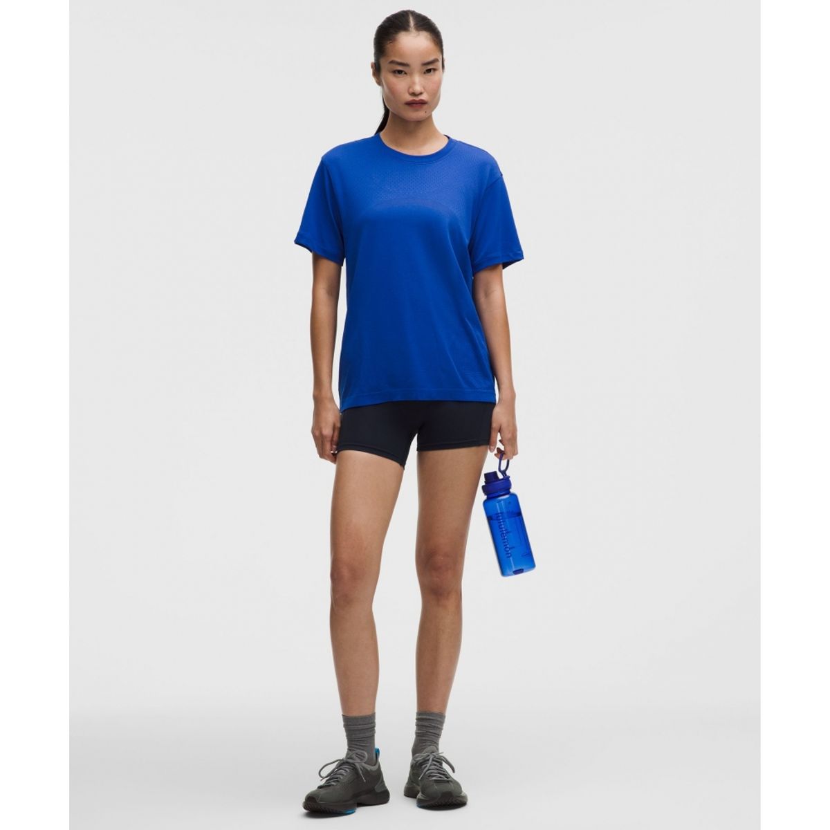 룰루레몬(LULULEMON) 스위프틀리 릴랙스드 숏슬리브 셔츠 힙 렝스 *로고  BEBA
