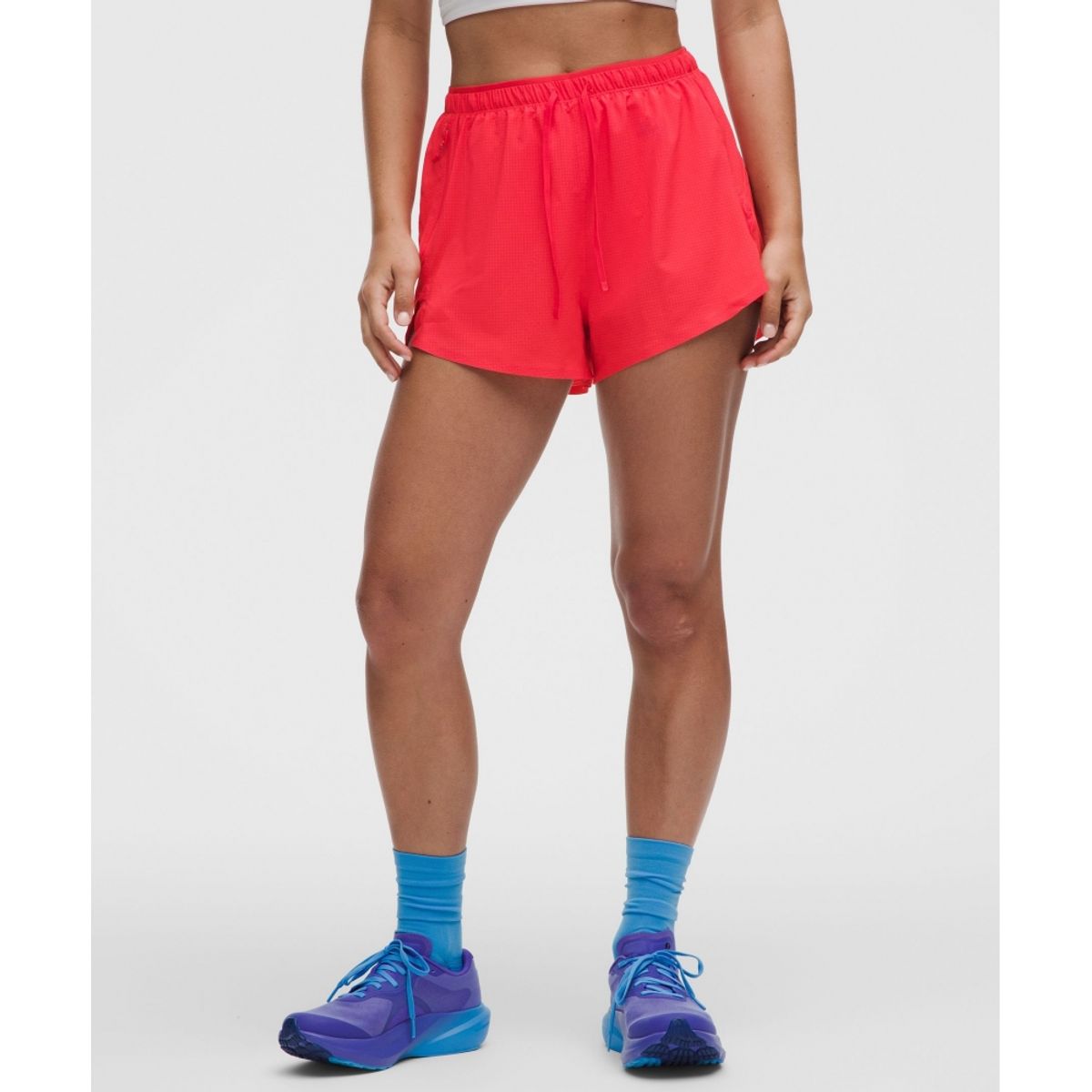 룰루레몬(LULULEMON) 텍스처드 메쉬 하이라이즈 러닝 쇼츠 2.5inch  SBTZ
