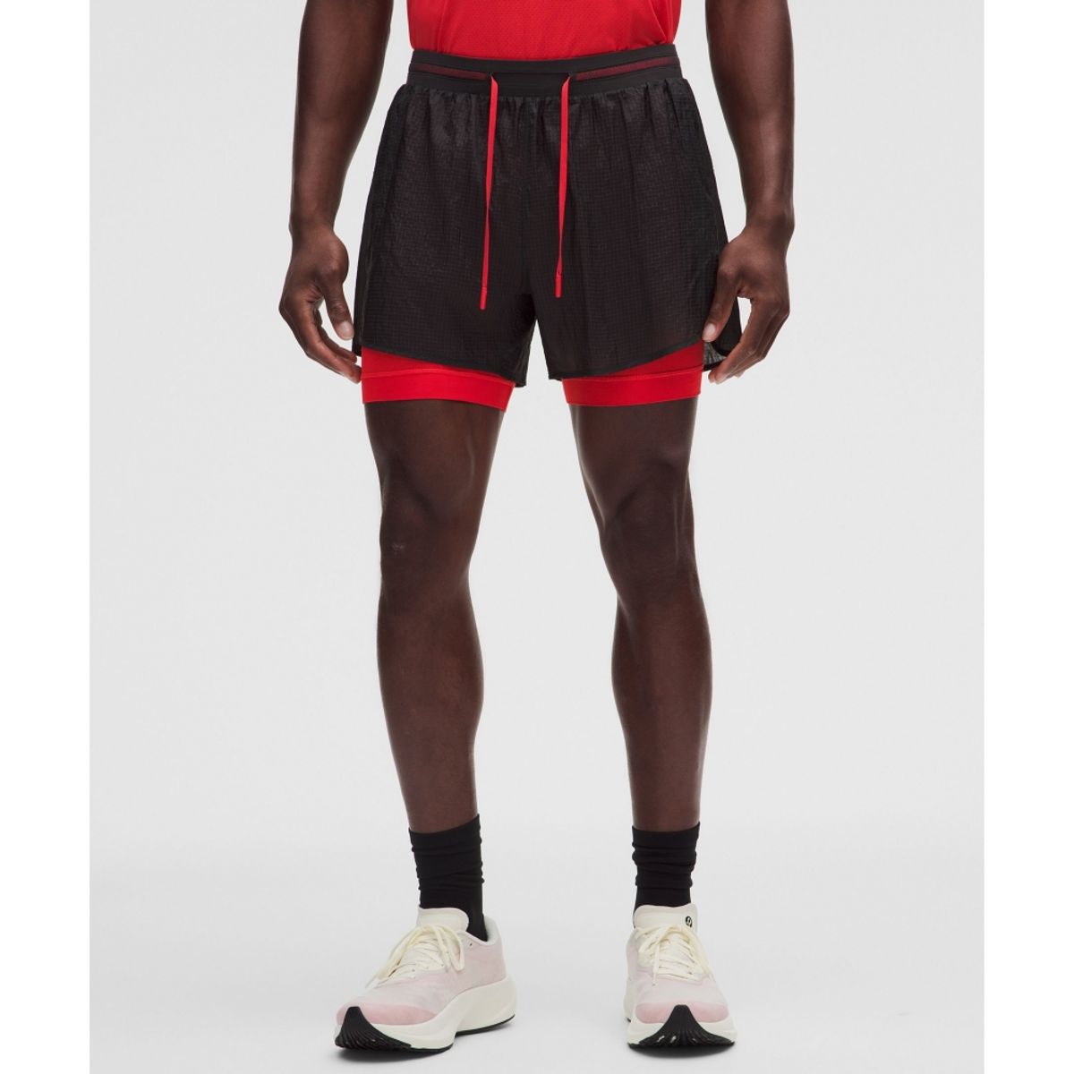 룰루레몬(LULULEMON) 울트라라이트 립스탑 라인드 러닝 쇼츠 4inch  GGRE SBTZ