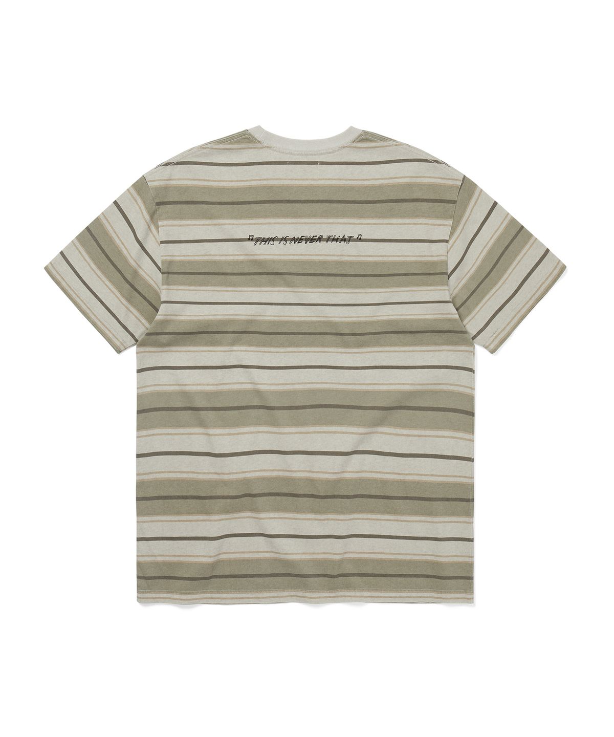 디스이즈네버댓(THISISNEVERTHAT) TNT Daniel Johnston Yip Jump Striped Tee Beige