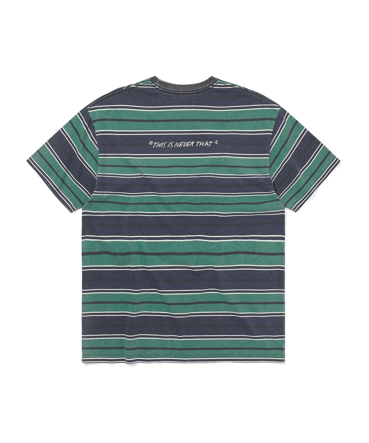디스이즈네버댓(THISISNEVERTHAT) TNT Daniel Johnston Yip Jump Striped Tee Navy
