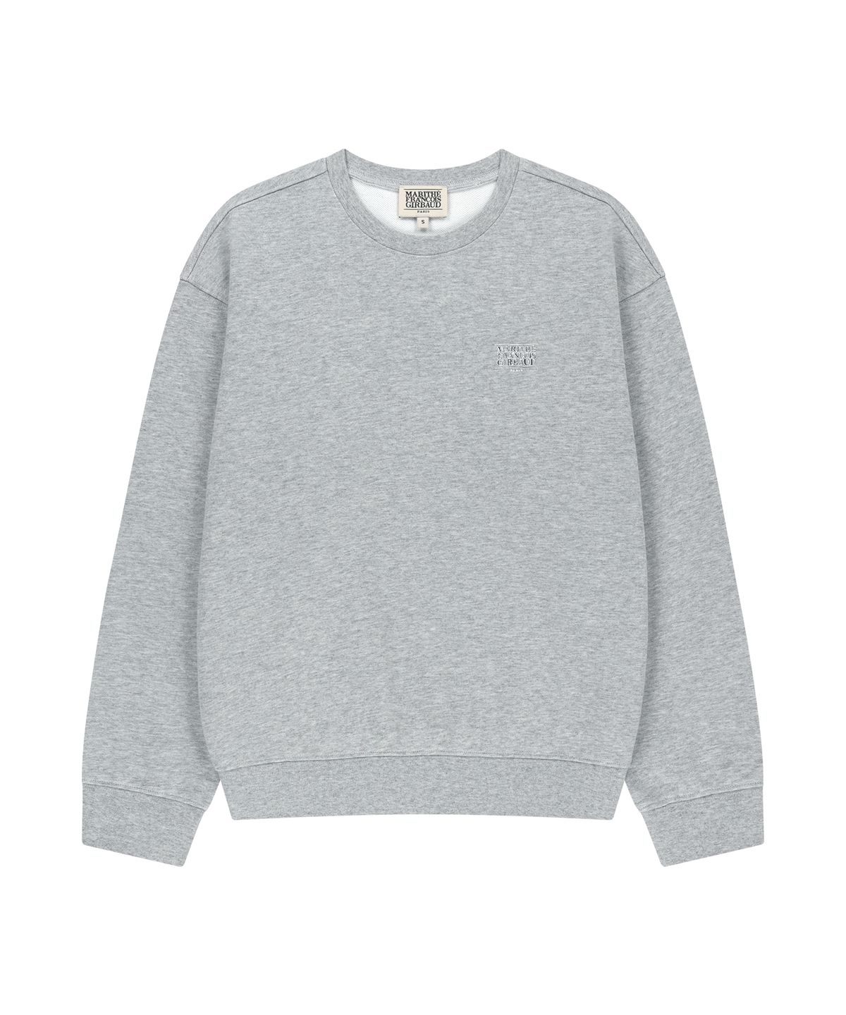 마리떼 프랑소와 저버(MARITHÉ + FRANҪOIS GIRBAUD) DOODLE CLASSIC LOGO OVERSIZED SWEATSHIRT heather gray