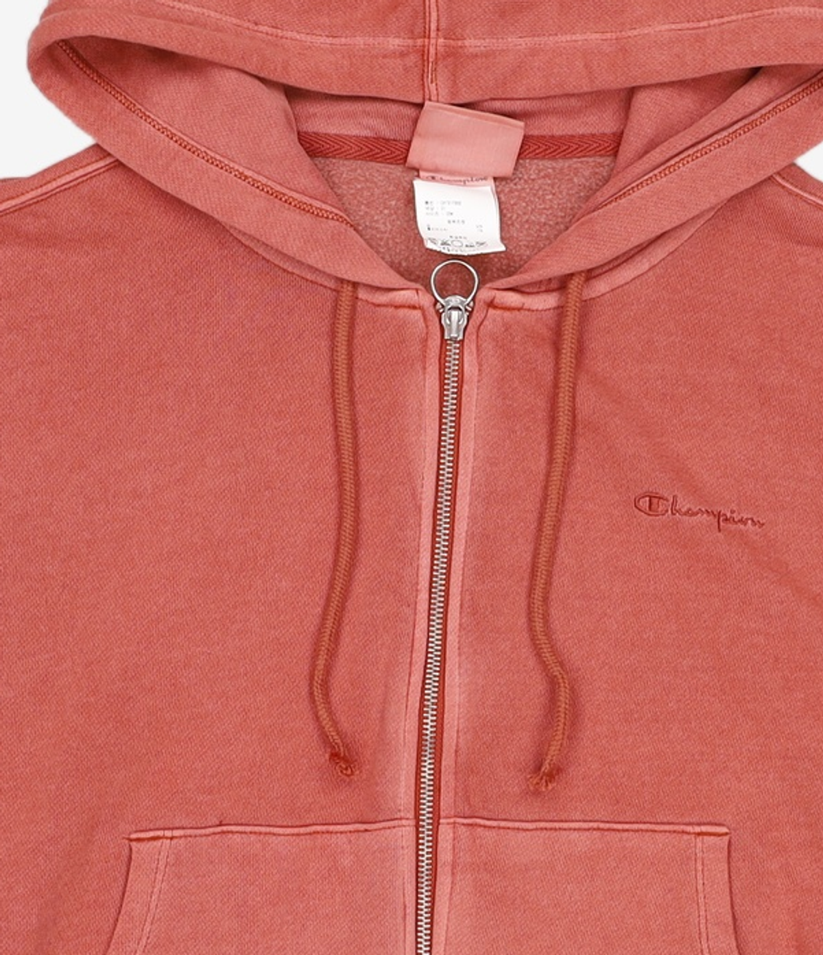챔피온(CHAMPION) [US] 여성 Vintage Dye 7.3oz Lightweight 기모 풀집업 후드스웨트셔츠 (LIGHT WINE) CKTS1F662D1 M
