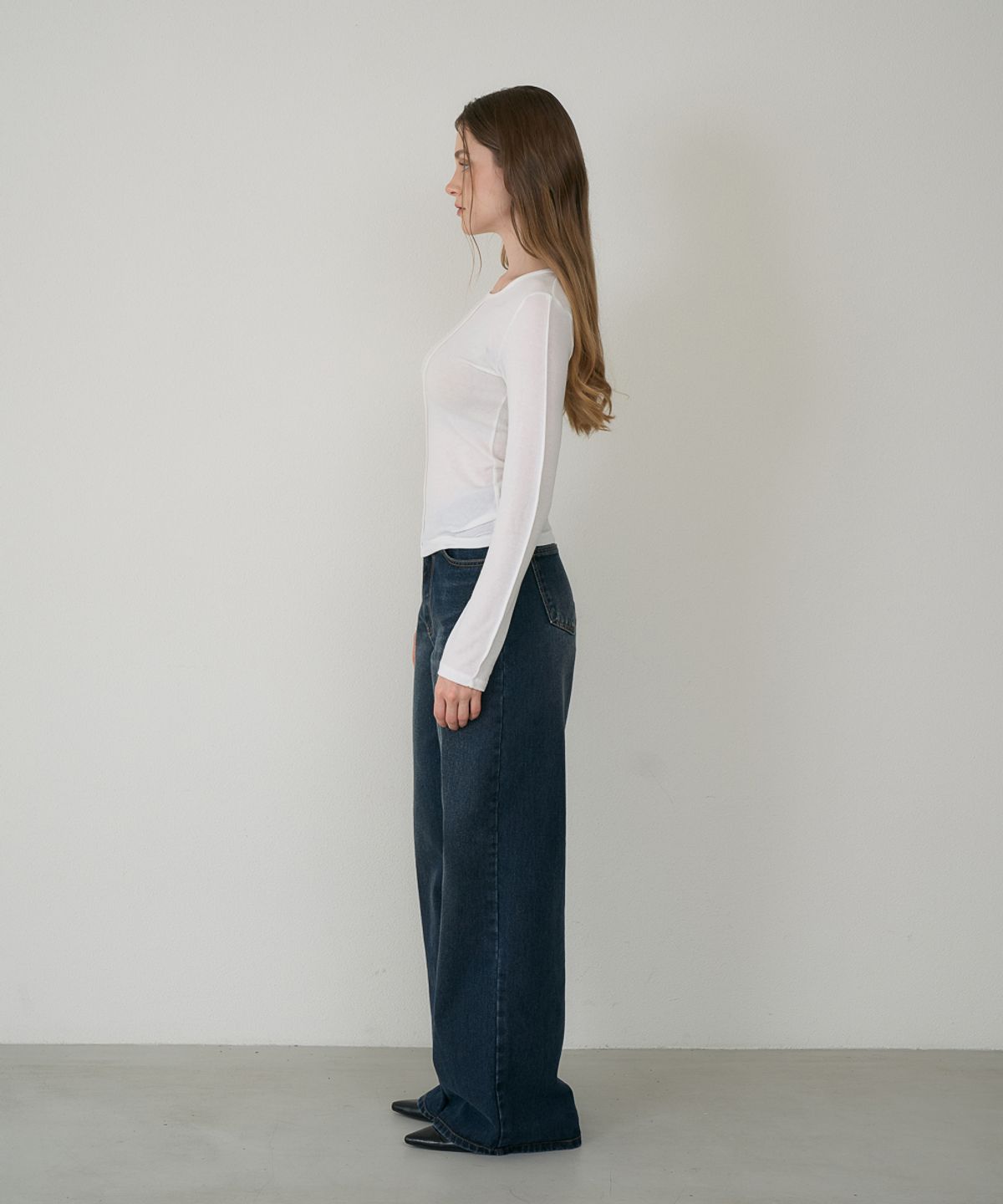 드헤베(DEHEVE) Soft Layer Slim Long Sleeve [Ivory]