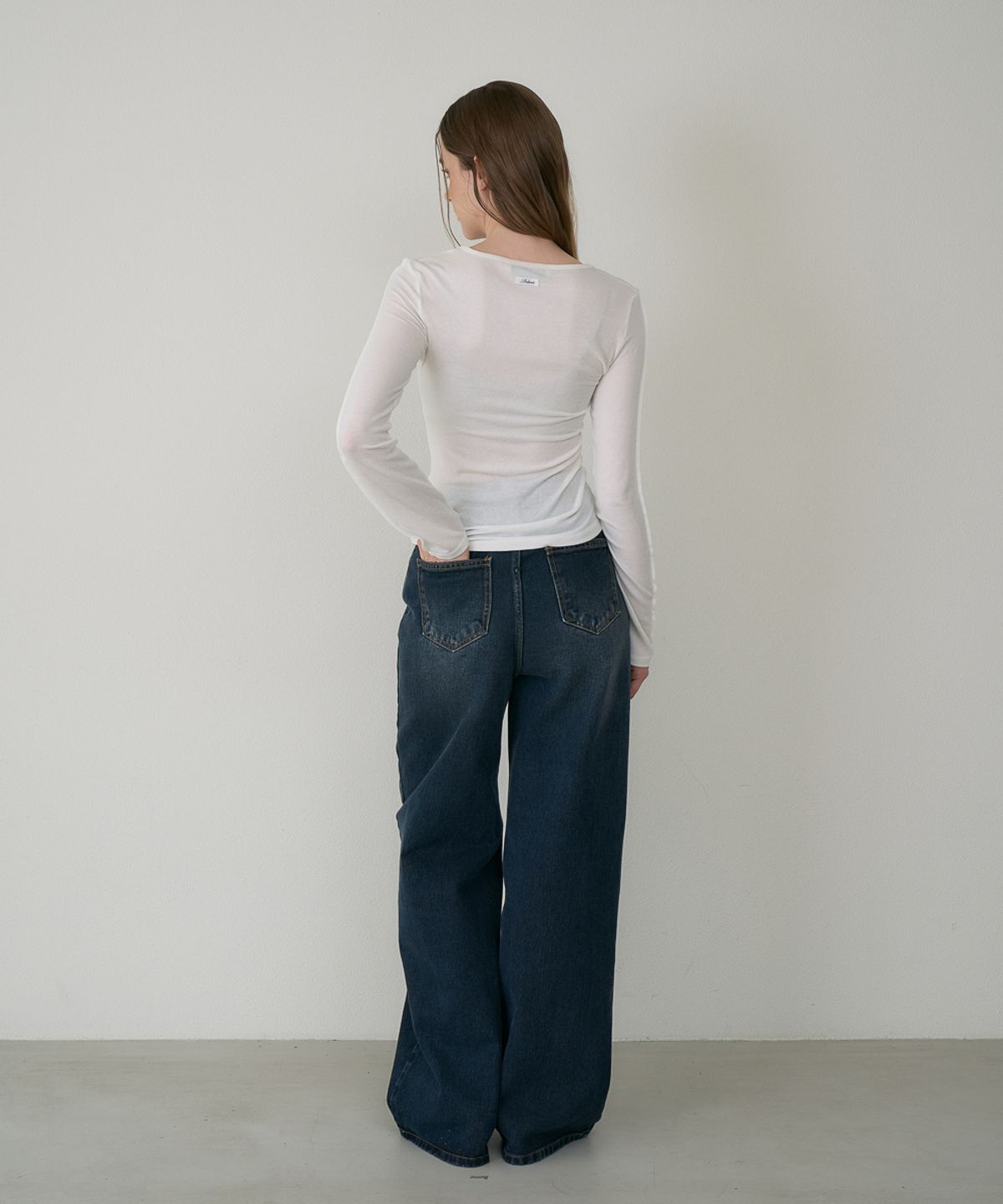 드헤베(DEHEVE) Soft Layer Slim Long Sleeve [Ivory]