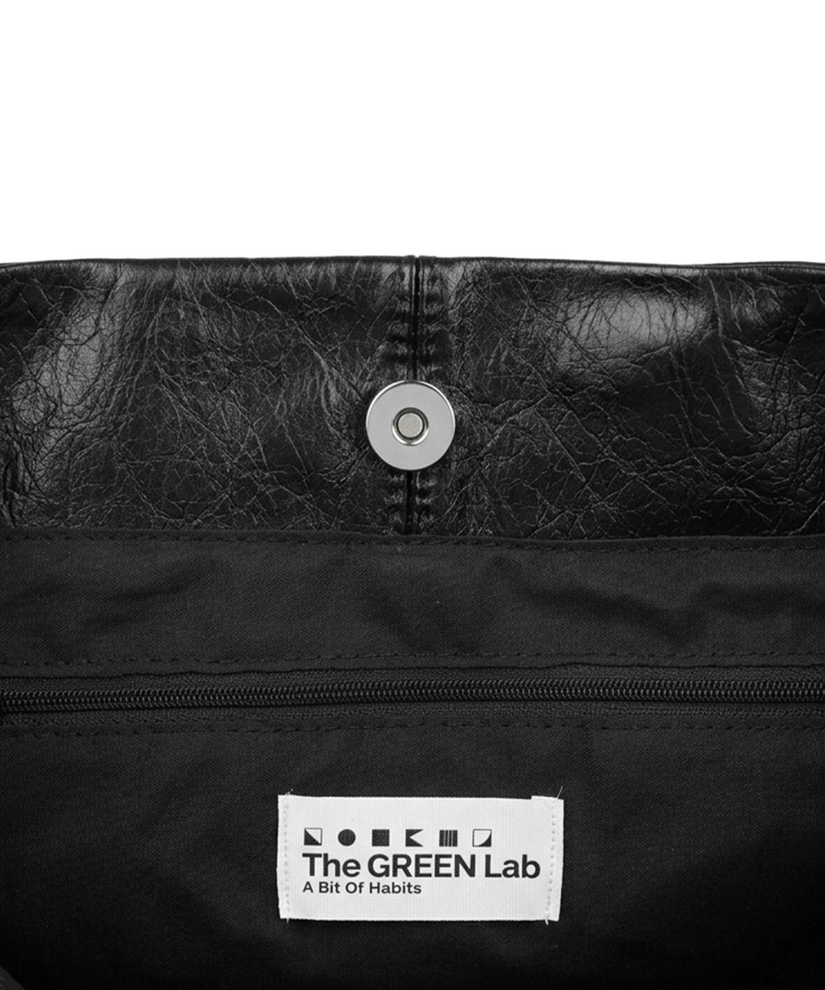더그린랩(THE GREEN LAB) 소프트 크랙 스퀘어 숄더백 [블랙]
