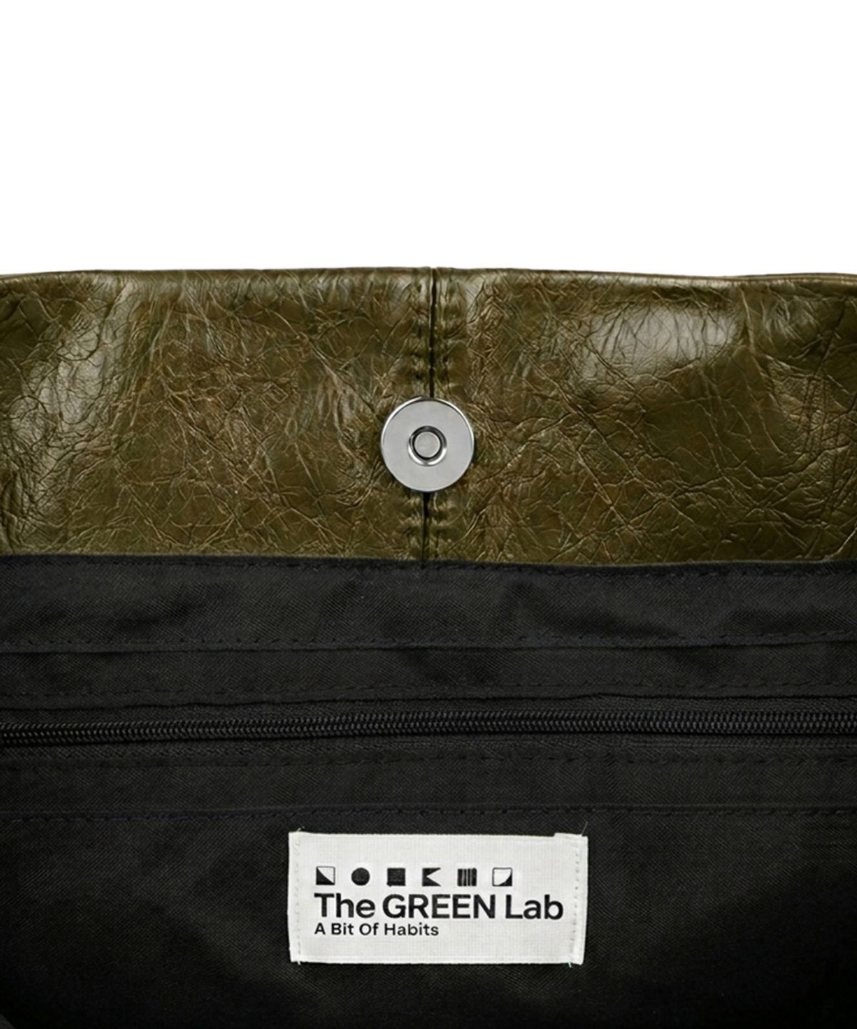 더그린랩(THE GREEN LAB) 소프트 크랙 스퀘어 숄더백 [올리브]