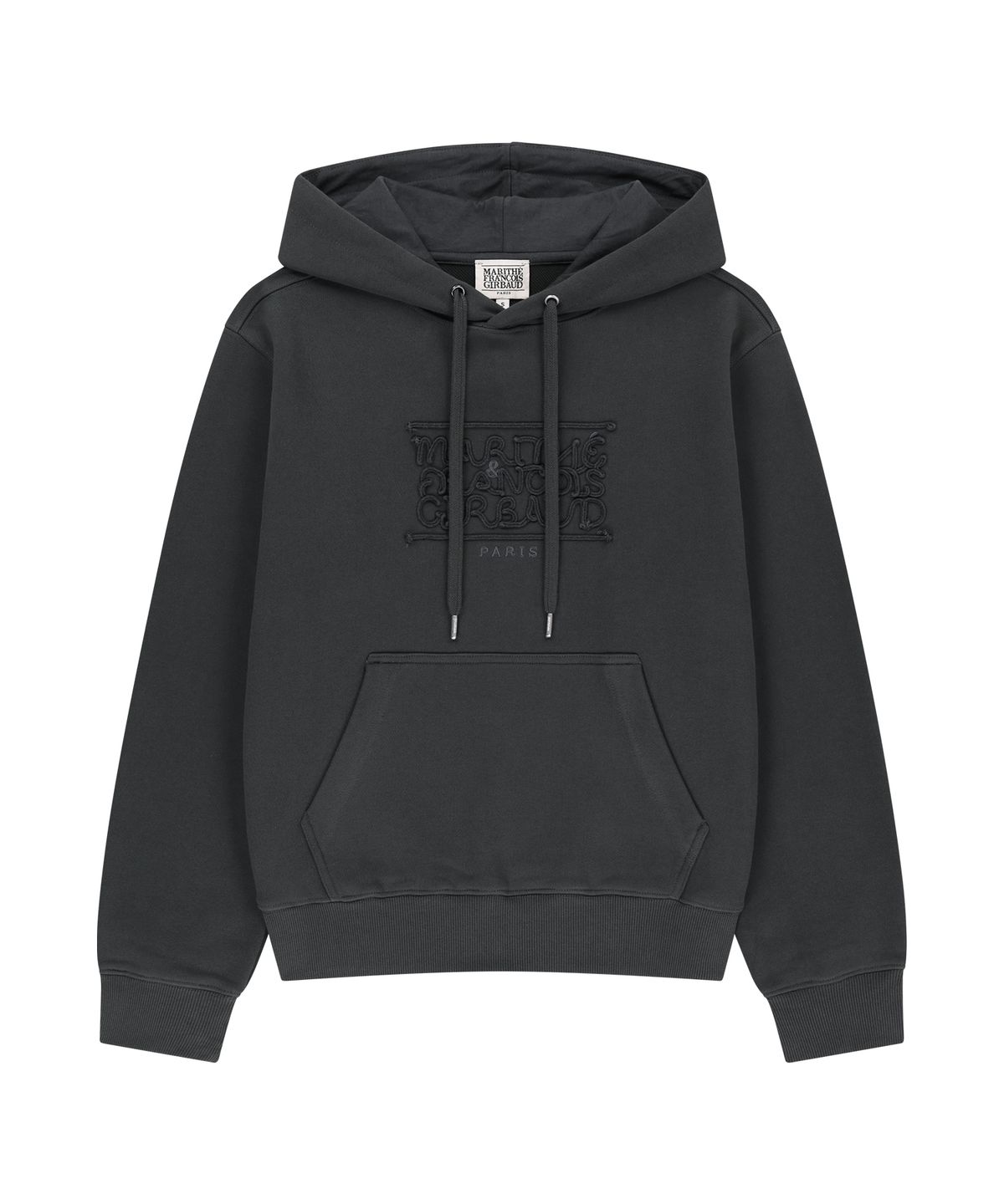마리떼 프랑소와 저버(MARITHÉ + FRANҪOIS GIRBAUD) ROPE APPLIQUE HOODIE charcoal