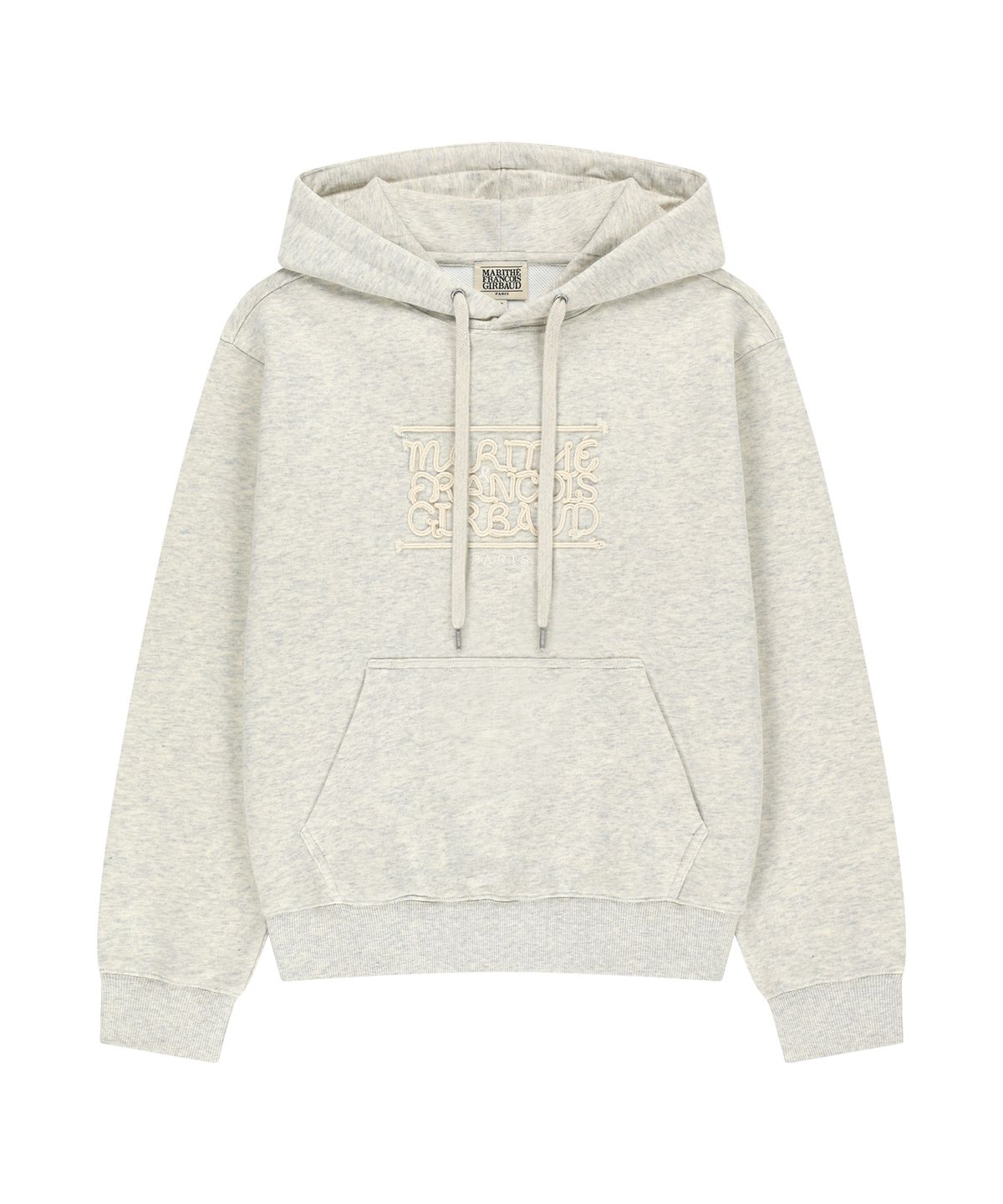 마리떼 프랑소와 저버(MARITHÉ + FRANҪOIS GIRBAUD) ROPE APPLIQUE HOODIE oatmeal