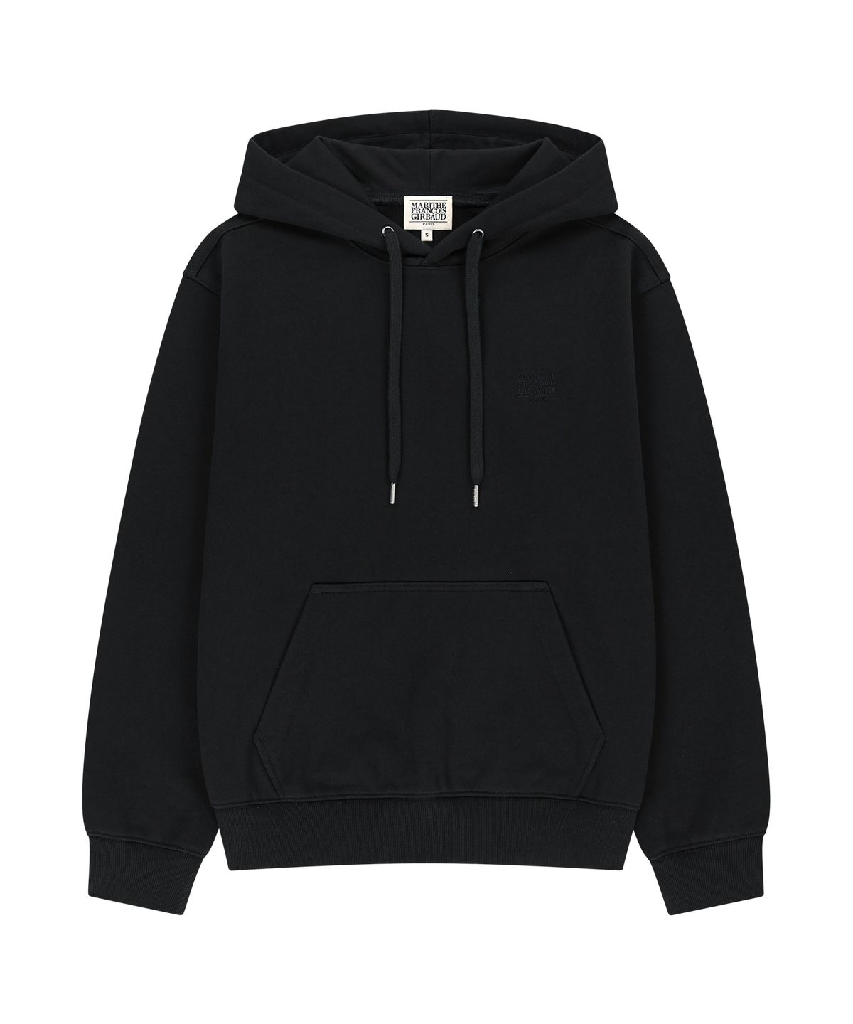 마리떼 프랑소와 저버(MARITHÉ + FRANҪOIS GIRBAUD) SMALL CLASSIC LOGO EMBROIDERY HOODIE black