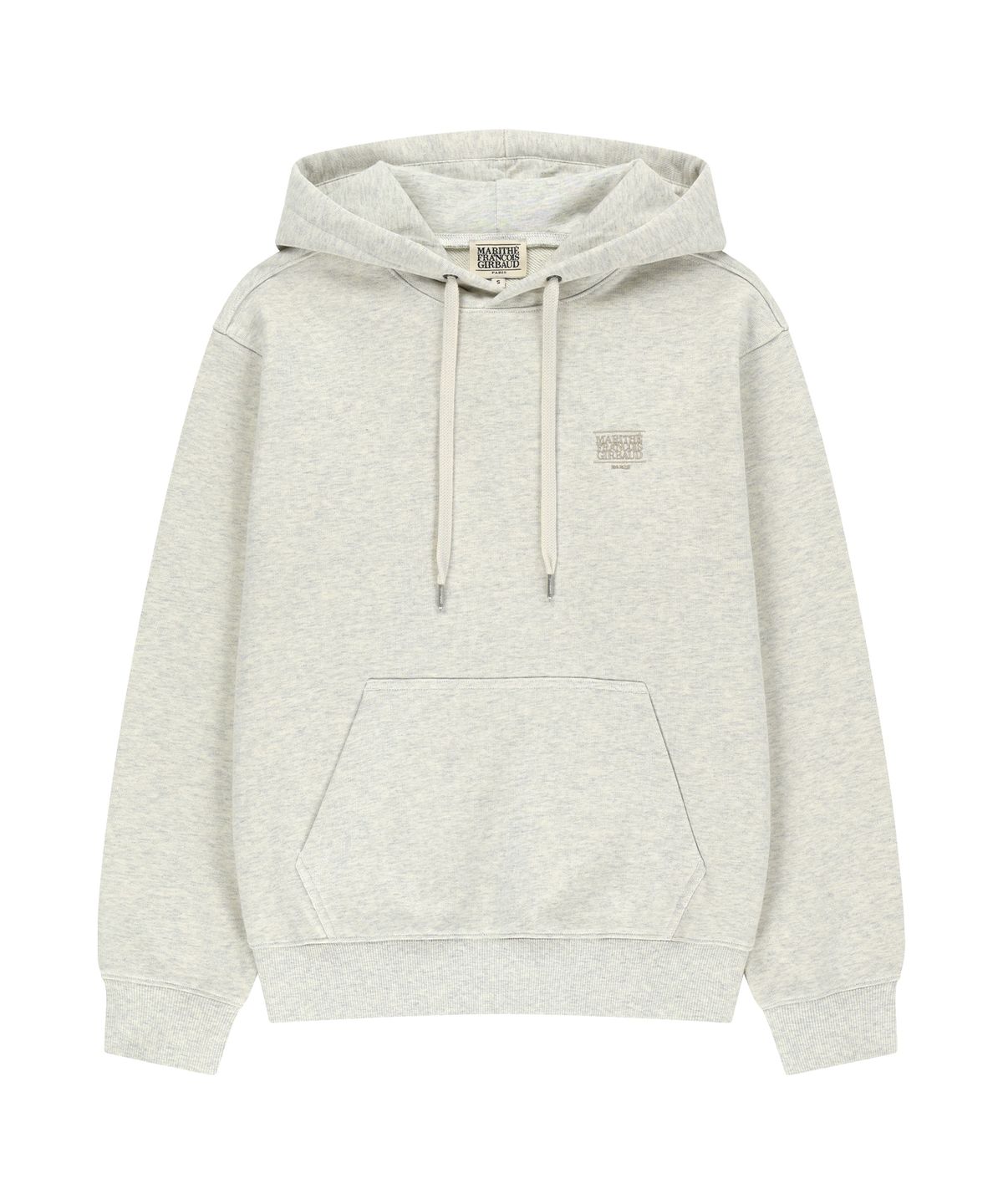 마리떼 프랑소와 저버(MARITHÉ + FRANҪOIS GIRBAUD) SMALL CLASSIC LOGO EMBROIDERY HOODIE oatmeal