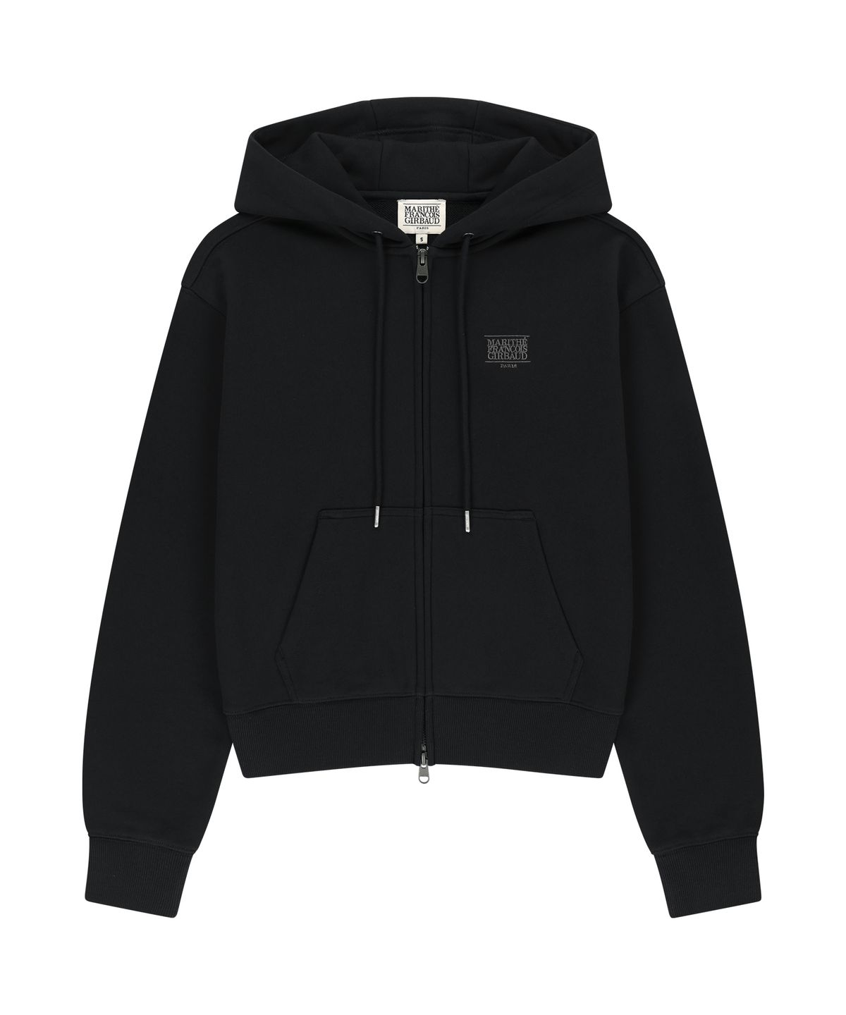 마리떼 프랑소와 저버(MARITHÉ + FRANҪOIS GIRBAUD) W SMALL CLASSIC LOGO HOODIE ZIPUP black