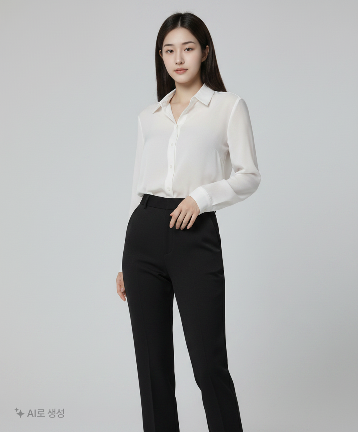 미쏘(MIXXO) 베이직 셔츠형 블라우스 MIWBLCT10A S