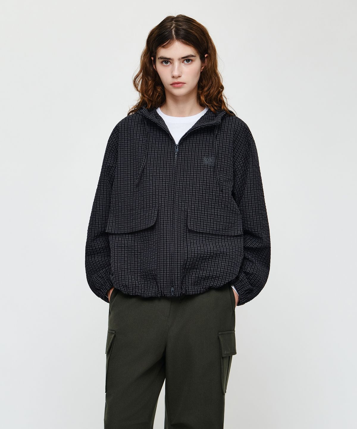 마리떼 프랑소와 저버(MARITHÉ + FRANҪOIS GIRBAUD) OUTPOCKET HOODED WIND JACKET check