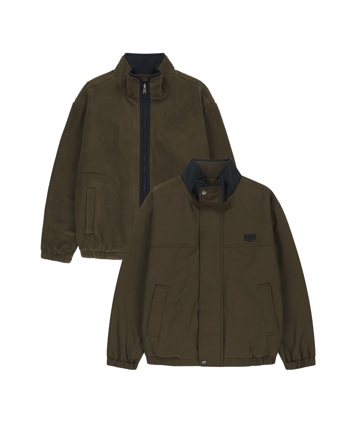 마리떼 프랑소와 저버(MARITHÉ + FRANҪOIS GIRBAUD) REVERSIBLE SAILING JACKET khaki brown