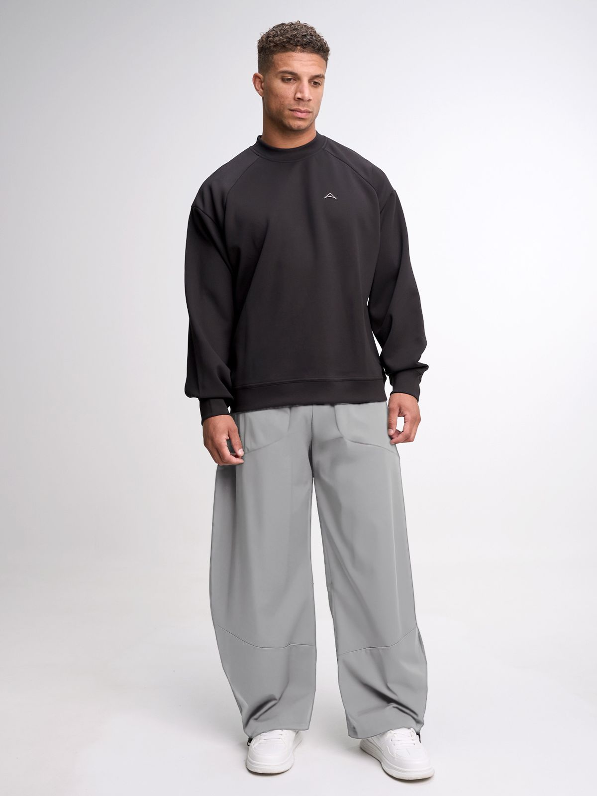 시그마스(SIGMAS) Centered Wide Leg Pant (Grey)