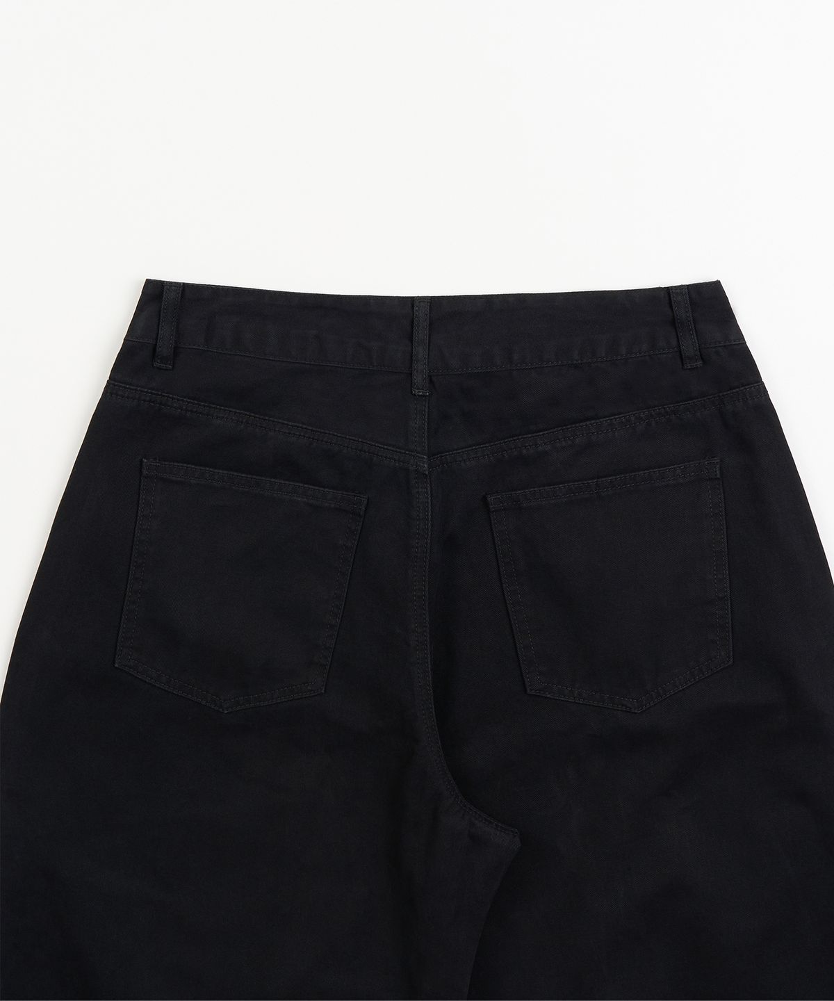 토피(TOFFEE) 커브드 다트 코튼 팬츠 (BLACK)