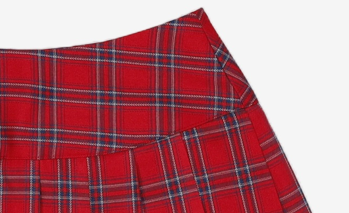 유희(YOUHEE) PLEATS SKIRT RED M
