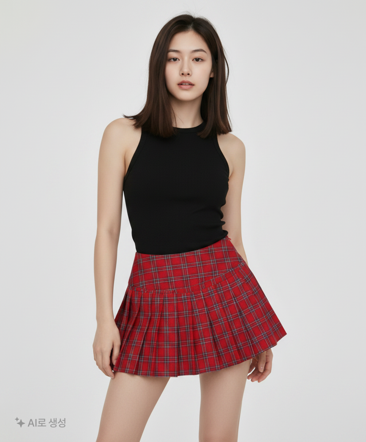 유희(YOUHEE) PLEATS SKIRT RED M
