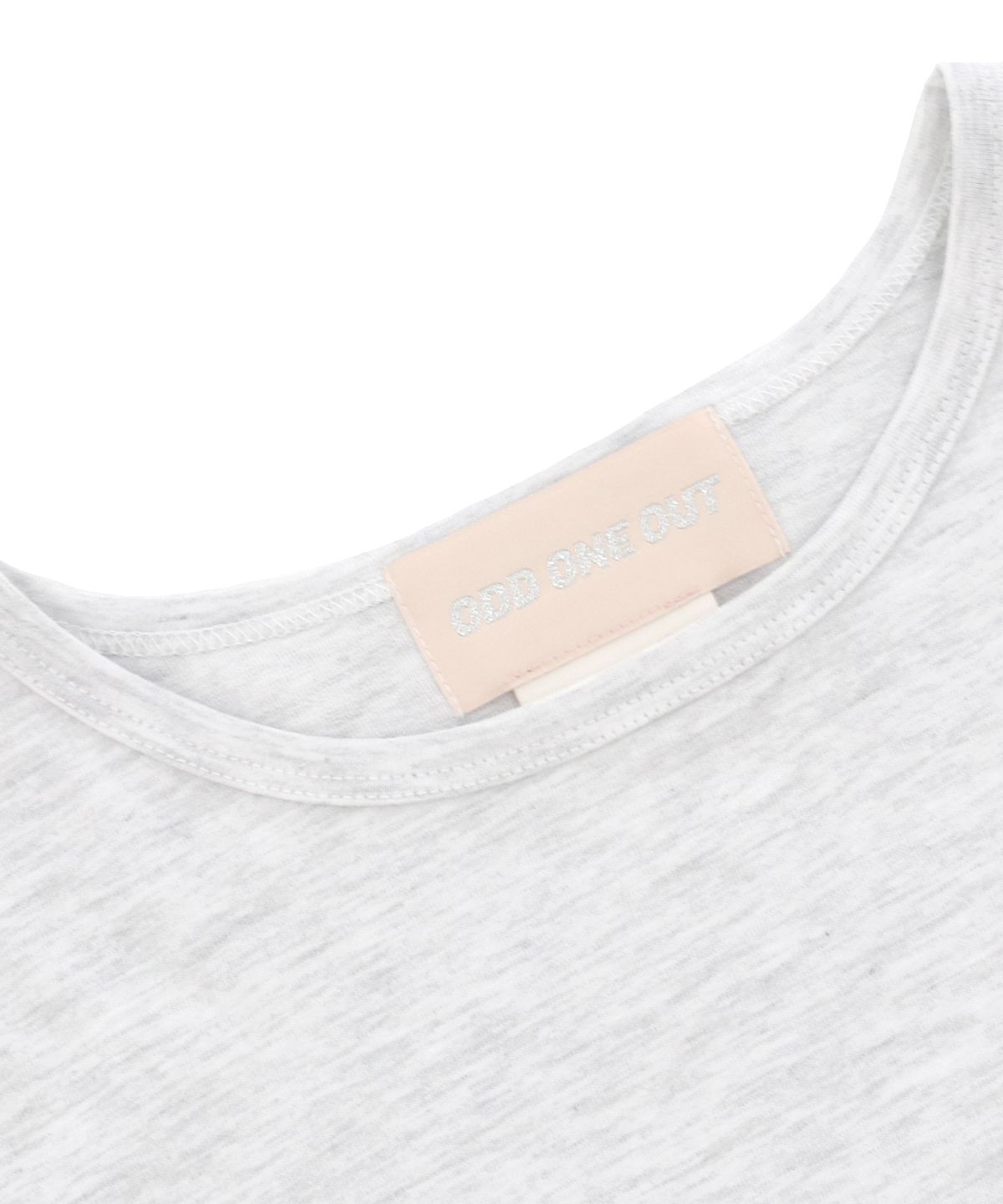 오드원아웃(ODDONEOUT) MONO ROUND NECK T-SHIRTS W.GRAY