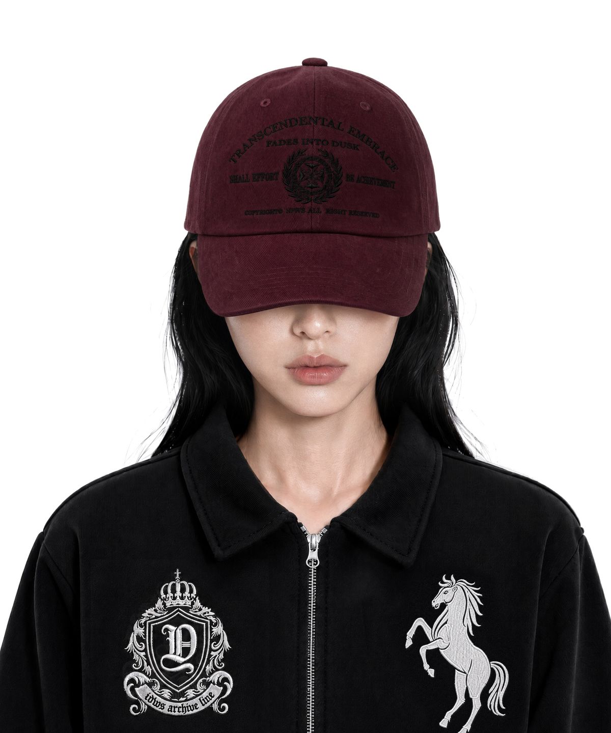 아이돈워너셀(IDWS) Saga Leaf Maxi Cap Burgundy