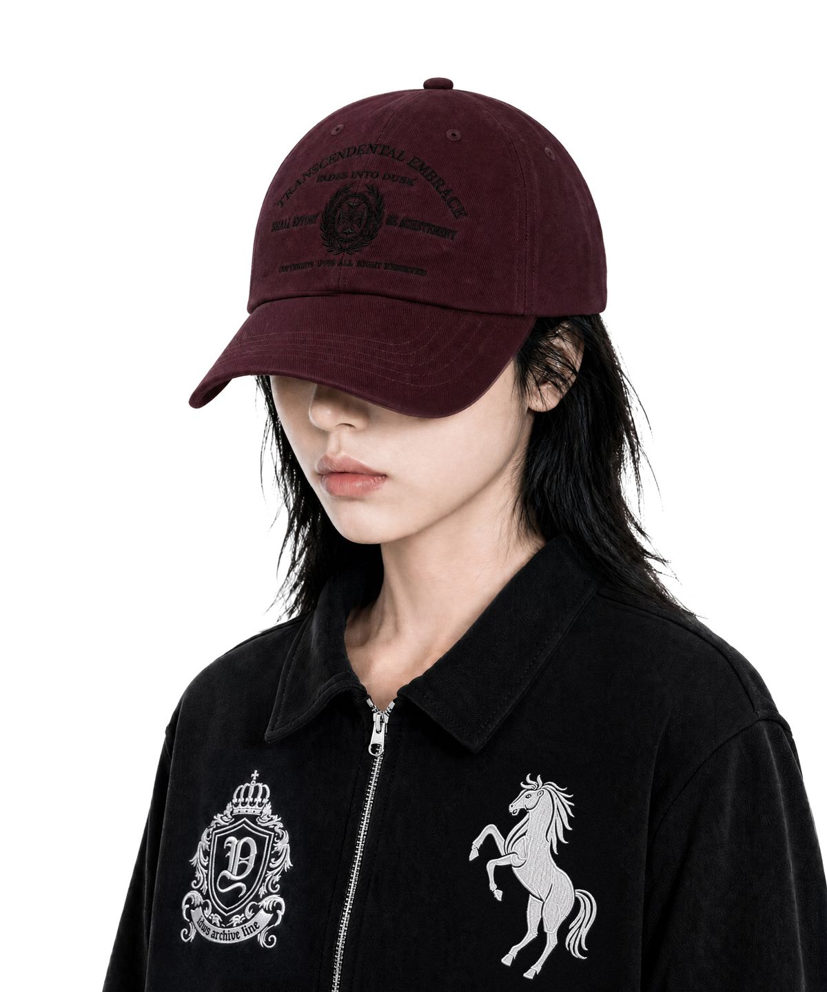 아이돈워너셀(IDWS) Saga Leaf Maxi Cap Burgundy