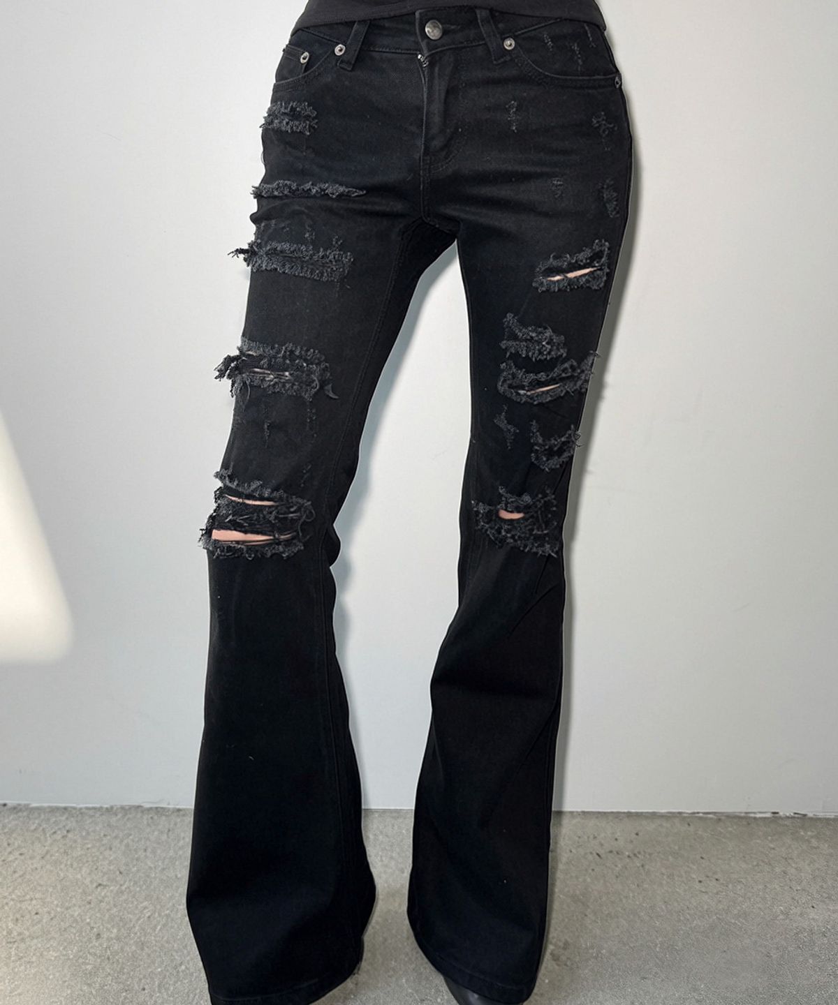오도어(ODOR) Vintage distressed raw jean