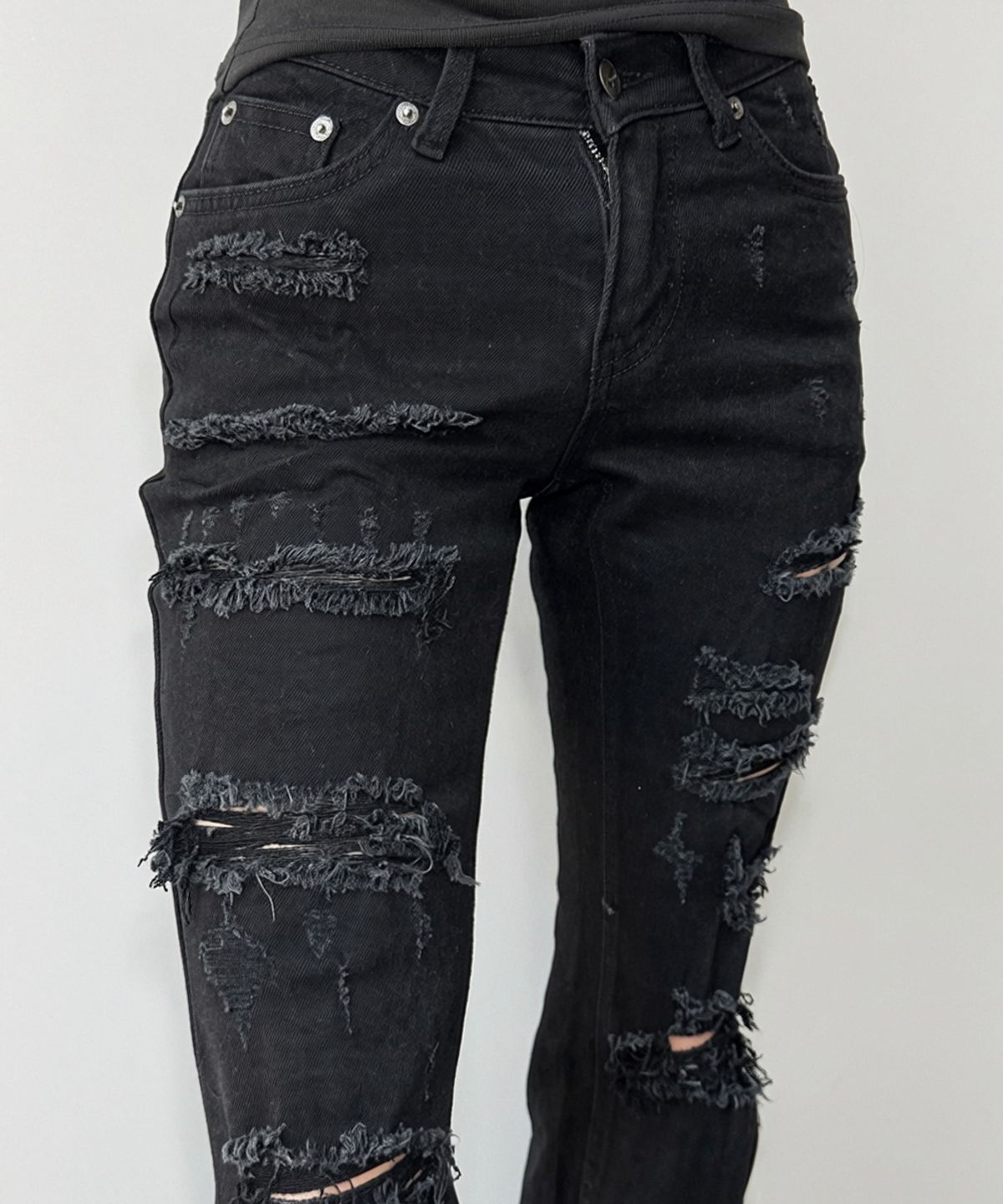 오도어(ODOR) Vintage distressed raw jean