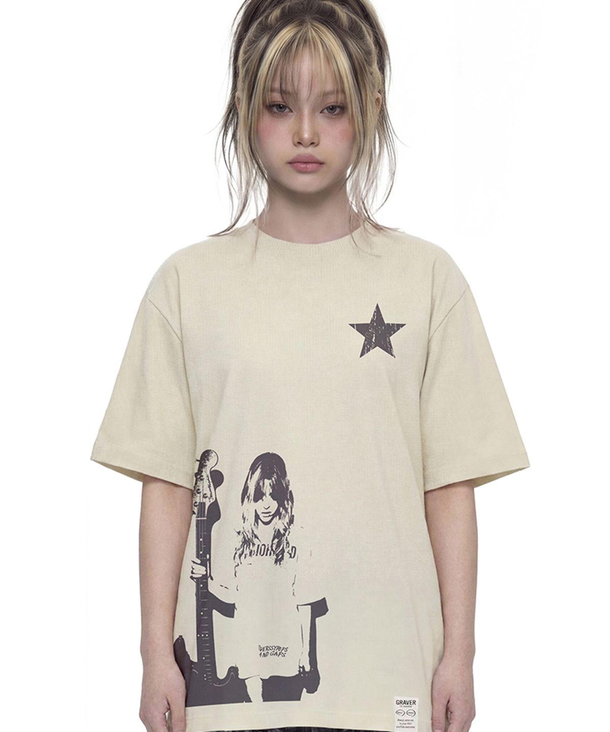 그레이버(GRAVER) [UNISEX]STAR1-GIRL_반팔티_2COLOR