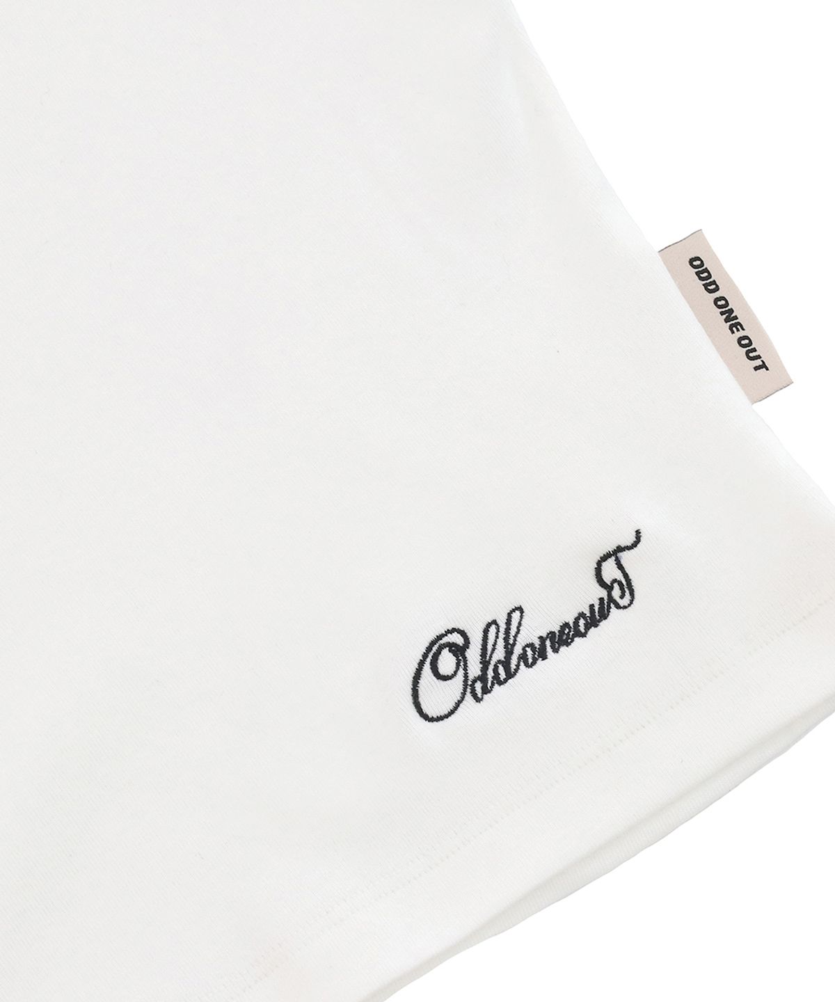 오드원아웃(ODDONEOUT) MONO SQUARE NECK T-SHIRTS WHITE