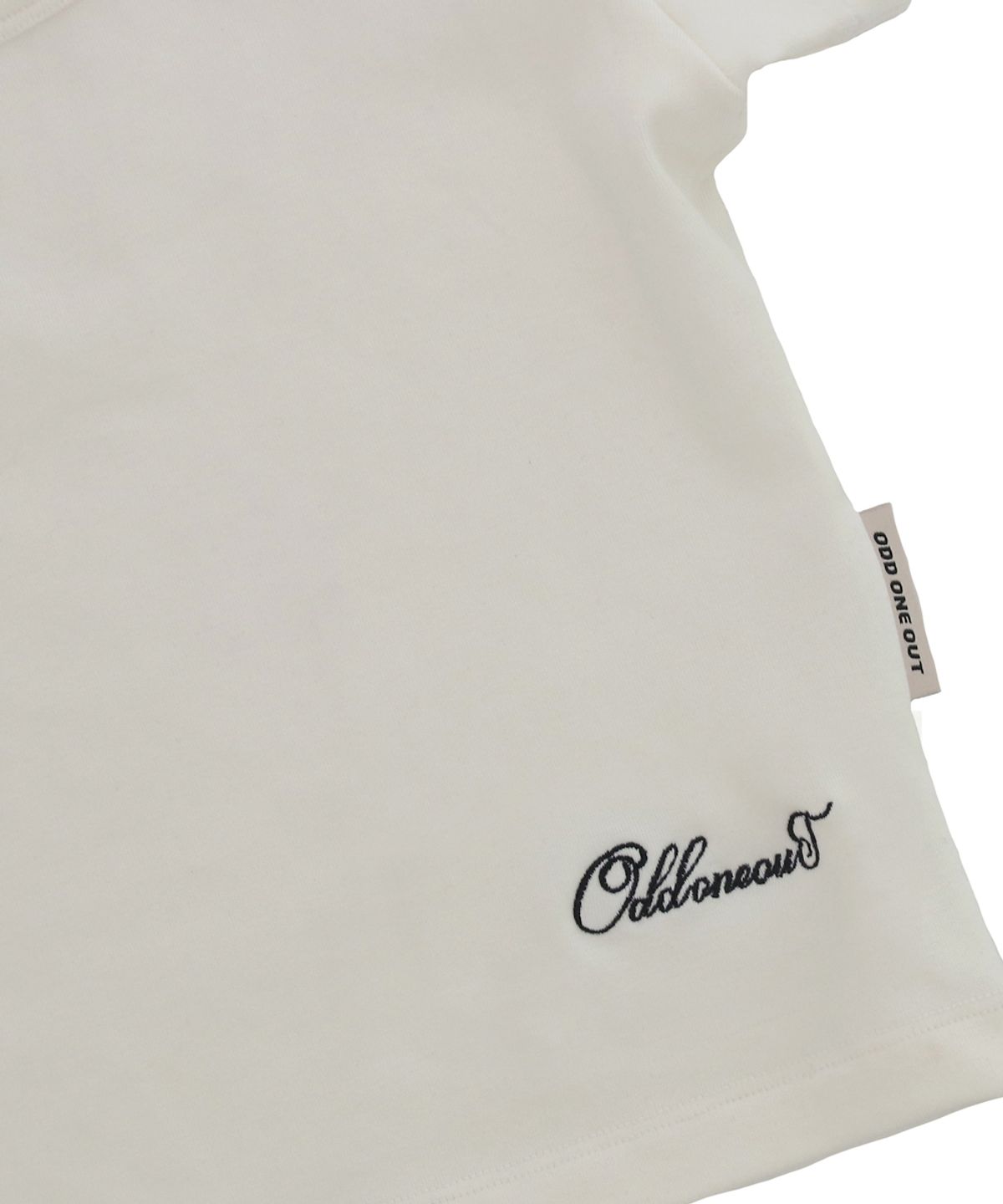 오드원아웃(ODDONEOUT) MONO SQUARE NECK T-SHIRTS CREAM