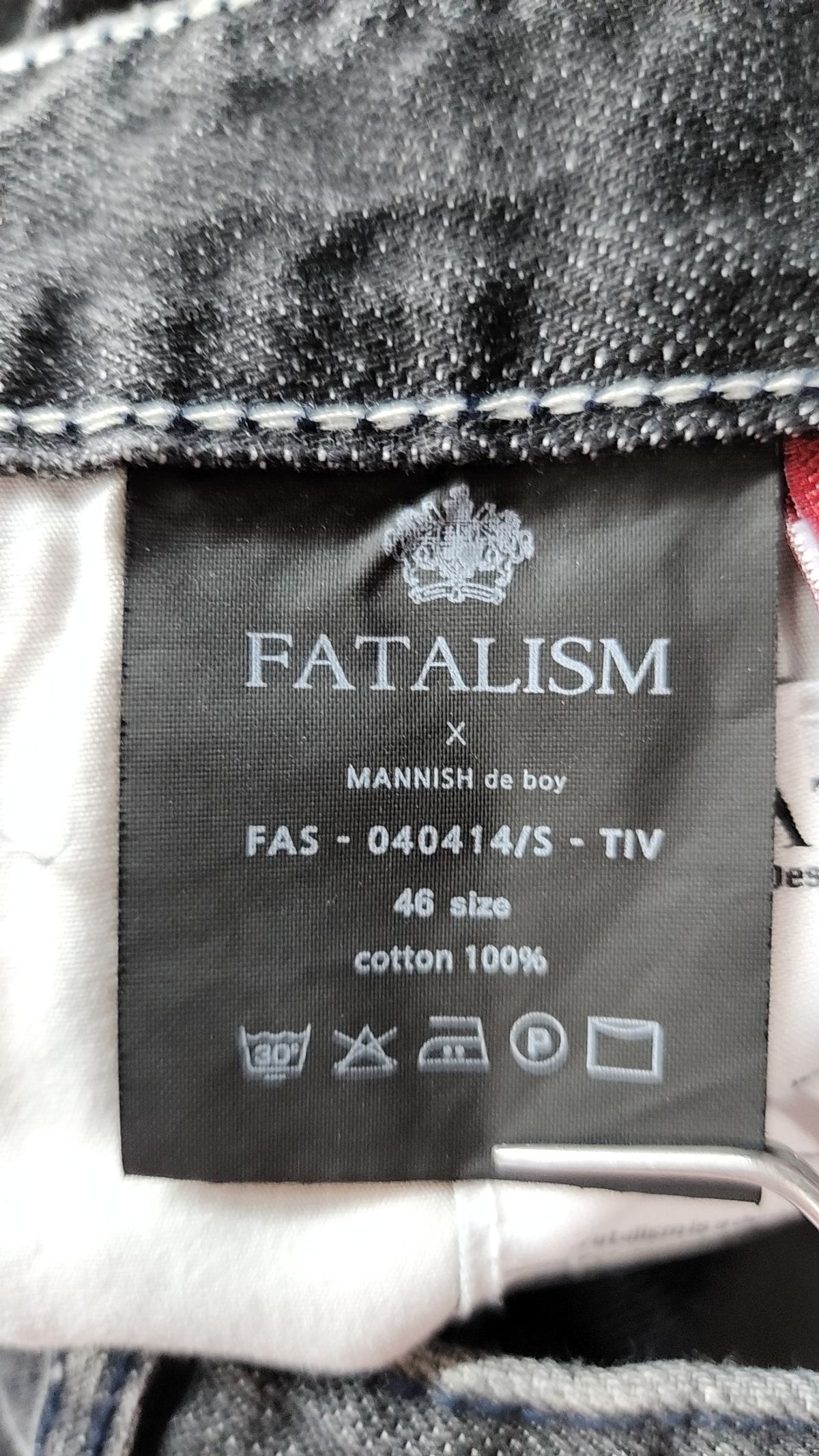 페이탈리즘(FATALISM) 청/데님 팬츠 46