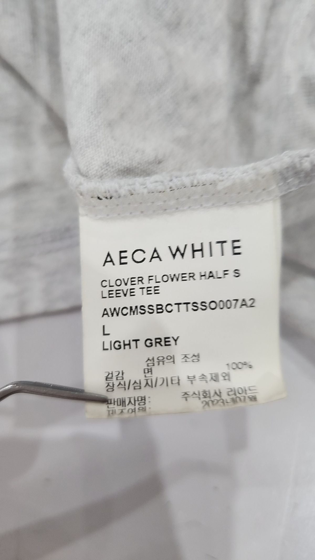 에이카화이트(AECA) CLOVER FLOWER HALF SLEEVE TEE-WHITE L
