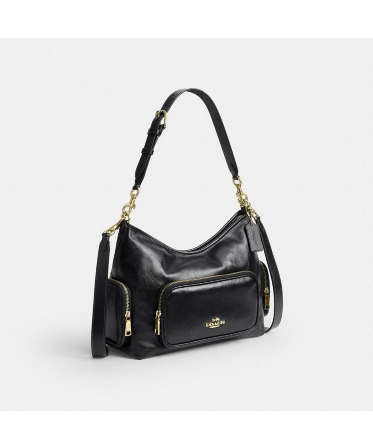 코치(COACH) 로렐 숄더 백 위드 포켓 CES93 IMBLK