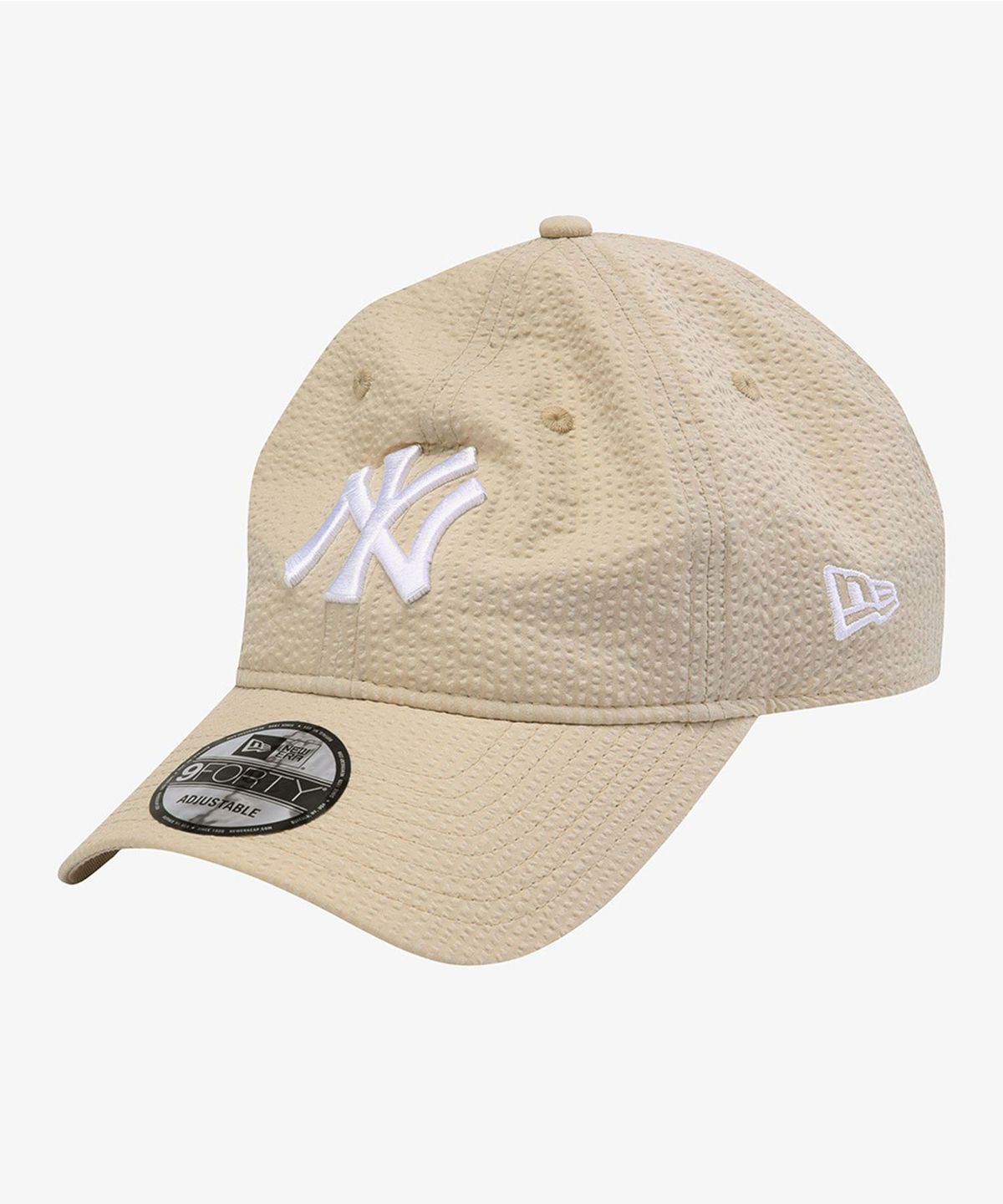 뉴에라(NEW ERA) MLB 뉴욕 양키스 시어서커 언스트럭쳐 볼캡 베이지