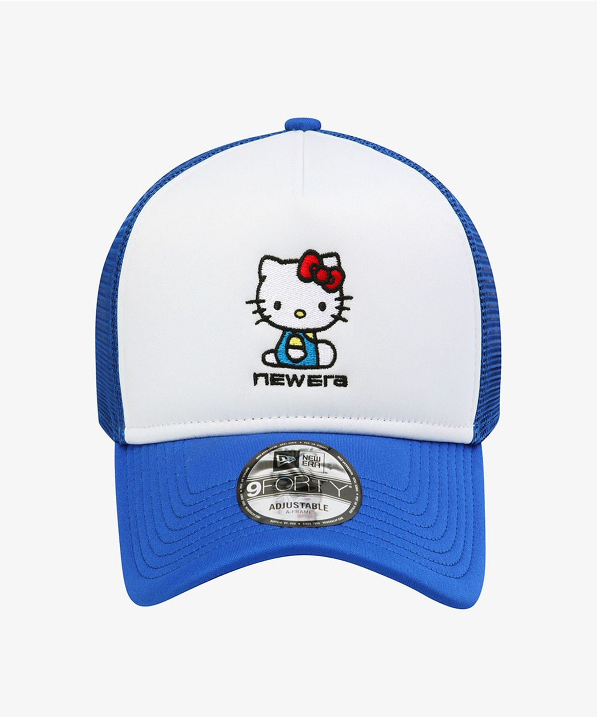 뉴에라(NEW ERA) 산리오 헬로 키티 A프레임 트러커 볼캡 블루 아주르