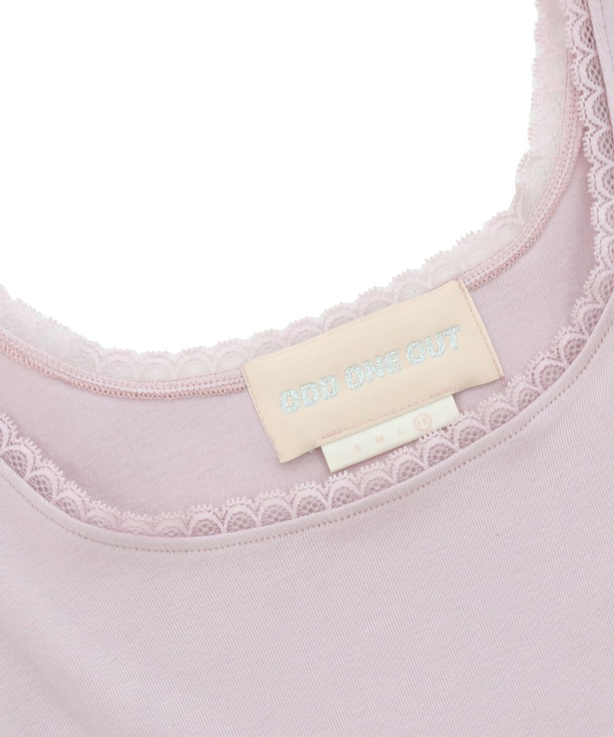 오드원아웃(ODDONEOUT) MONO LACE SLEEVELESS TOP PINK
