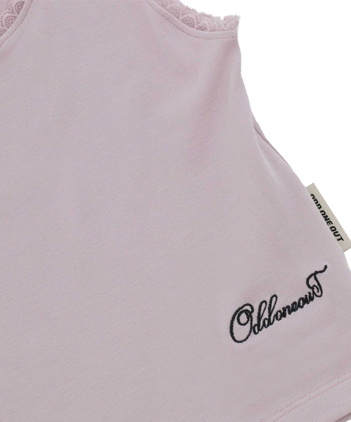 오드원아웃(ODDONEOUT) MONO LACE SLEEVELESS TOP PINK