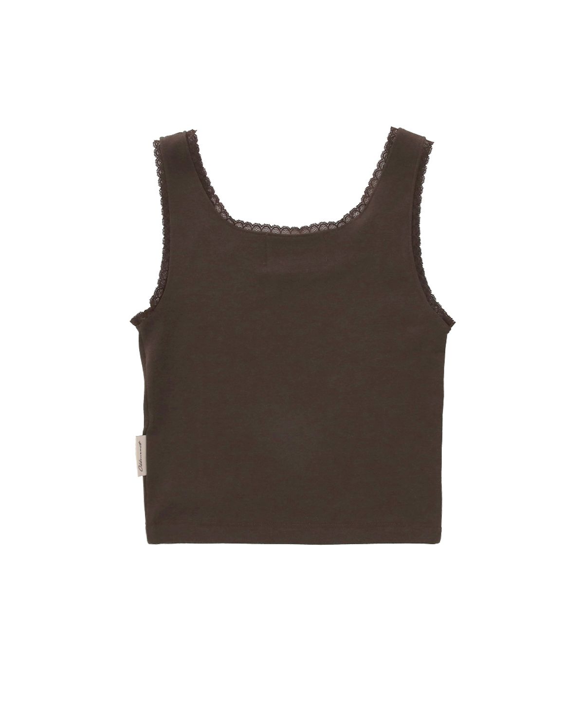 오드원아웃(ODDONEOUT) MONO LACE SLEEVELESS TOP BROWN