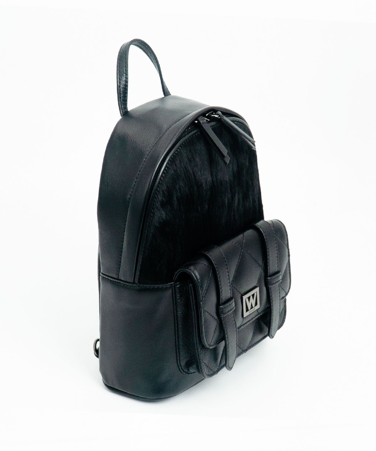 스미스더블유(SMITHW) 마이크로 송치 가죽 백팩 (black)